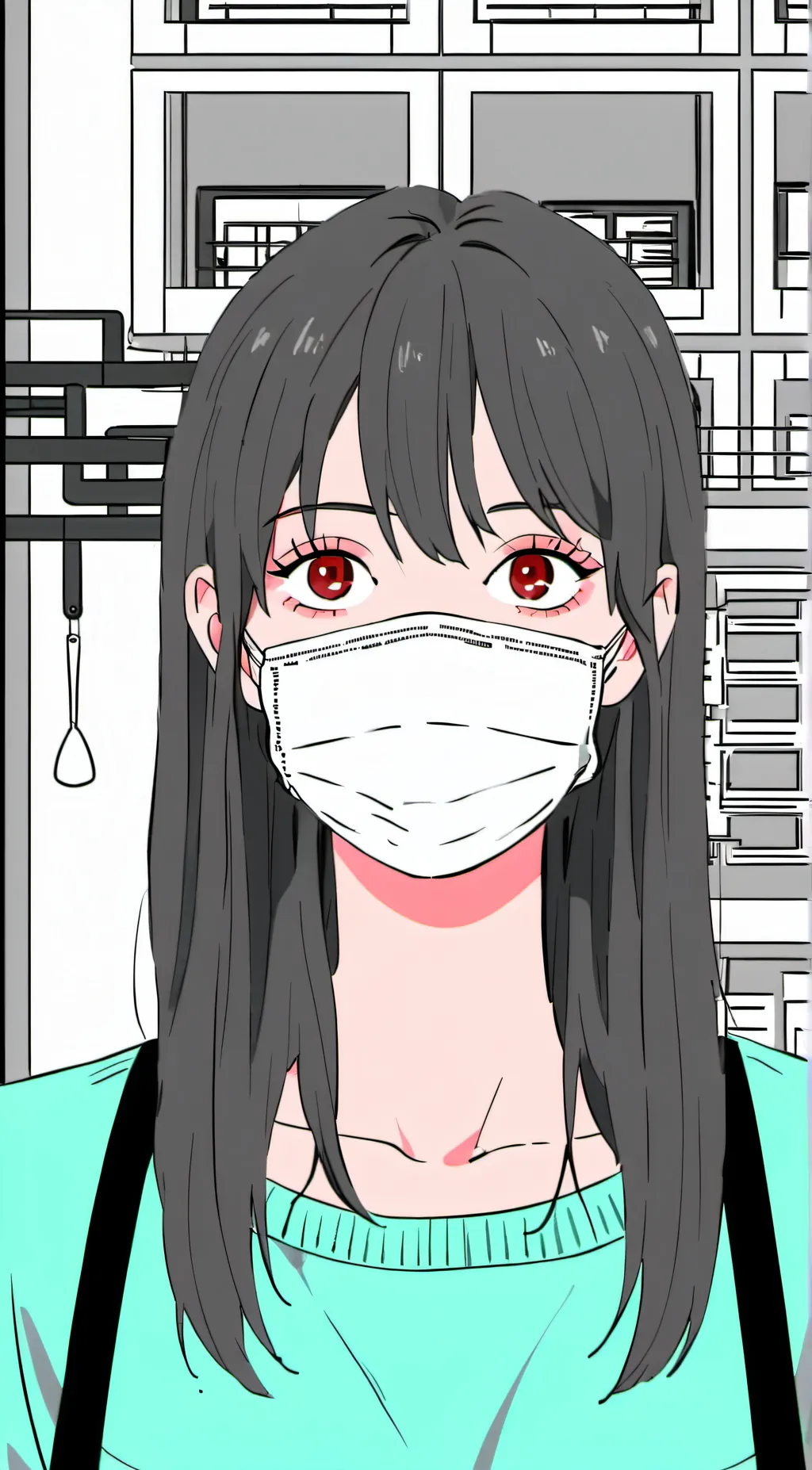 ai character: kuchisake-Onna background