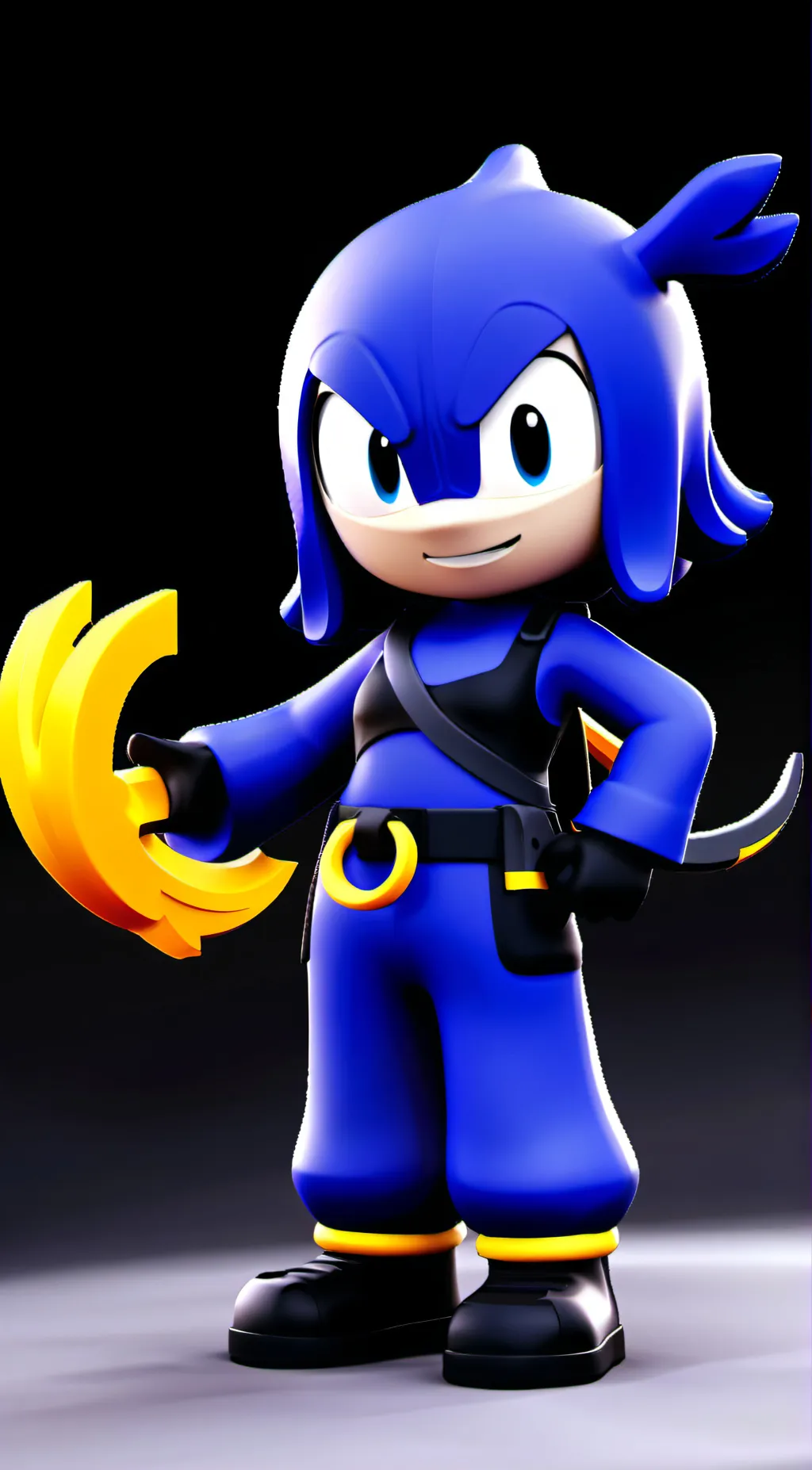 ai character: Off brand sonic background