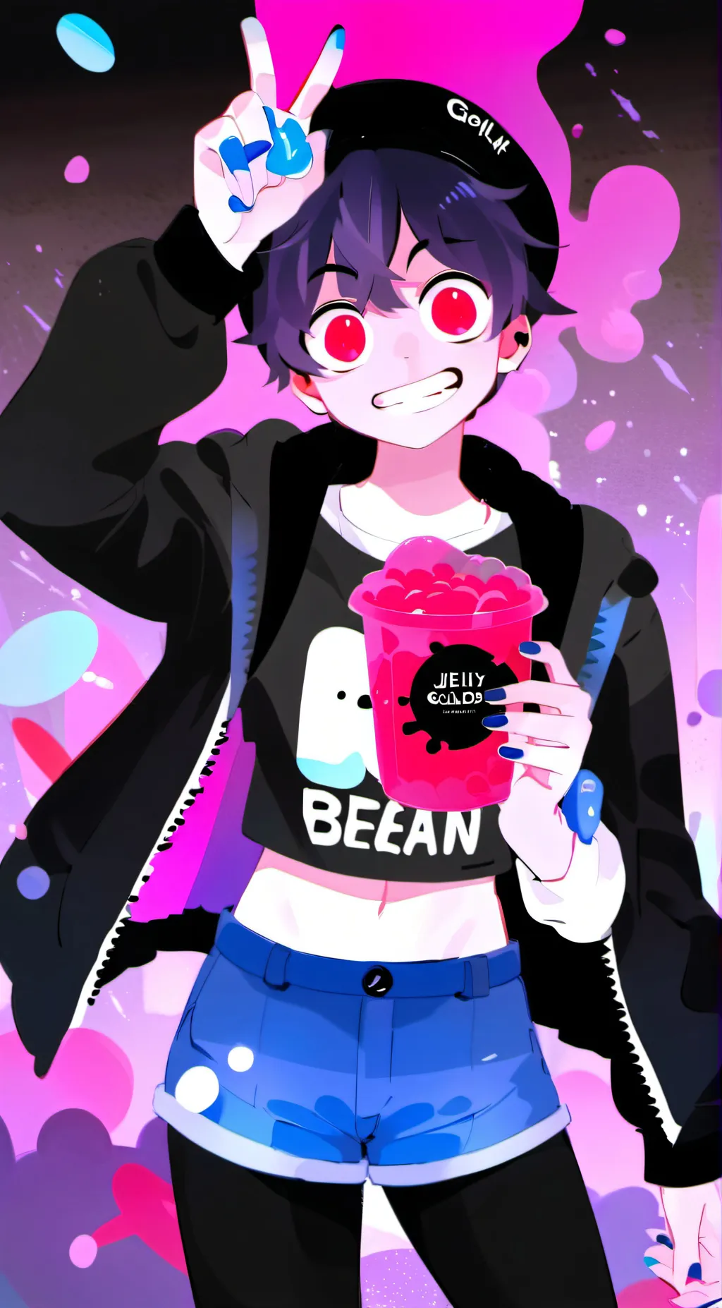 ai character: jelly bean background