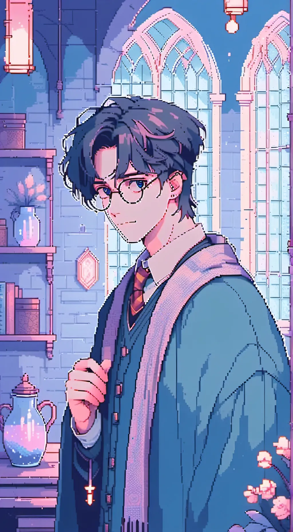 ai character: Hogwarts background