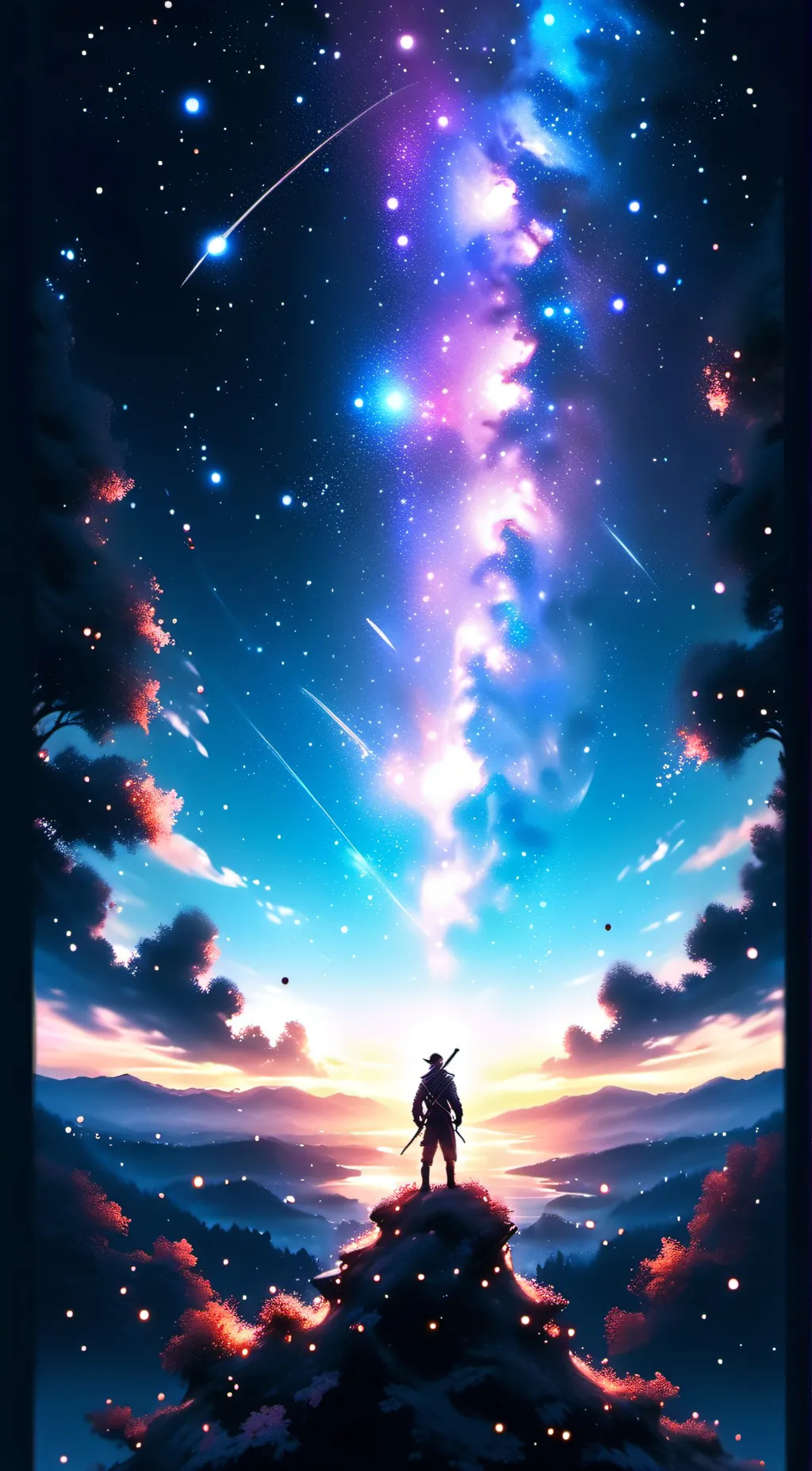 ai character: Galaxy God background