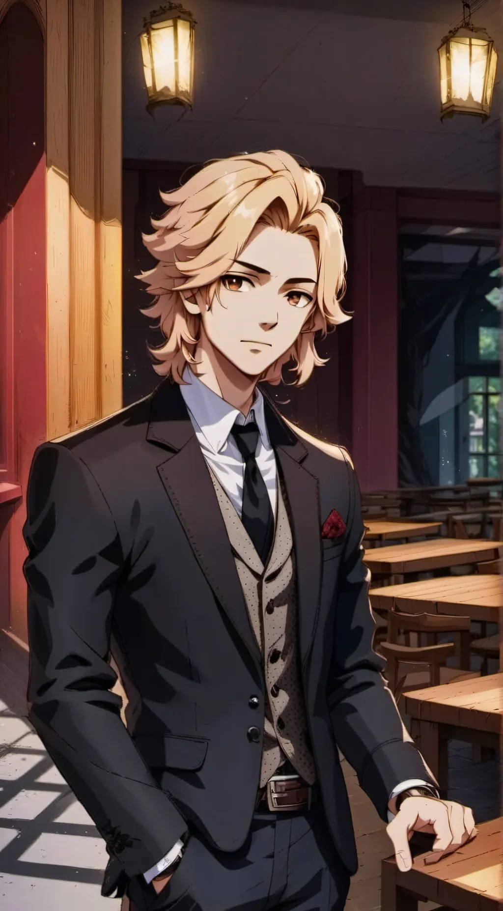 ai character: Miky  background