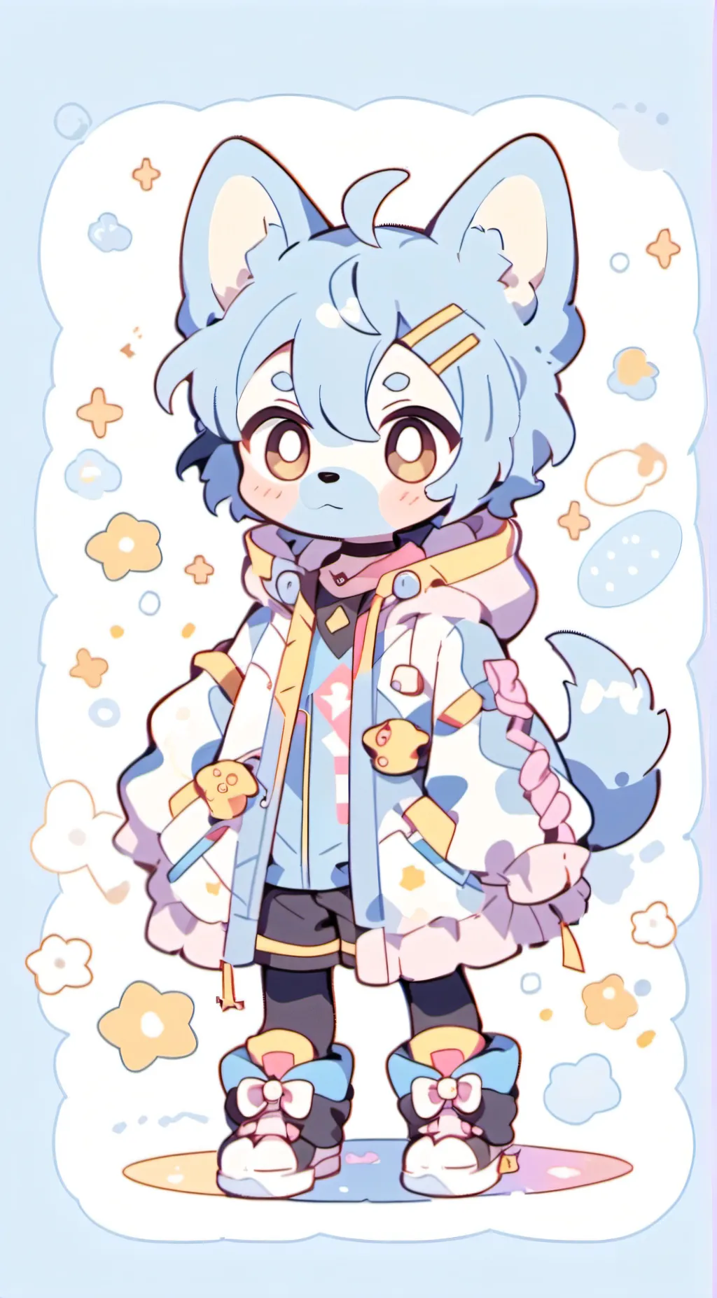 ai character: bluey background