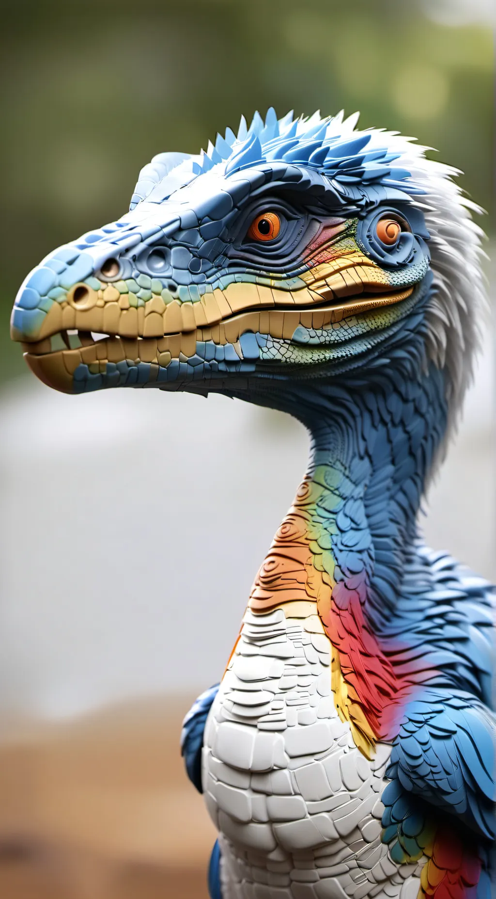ai character: velociraptor  background