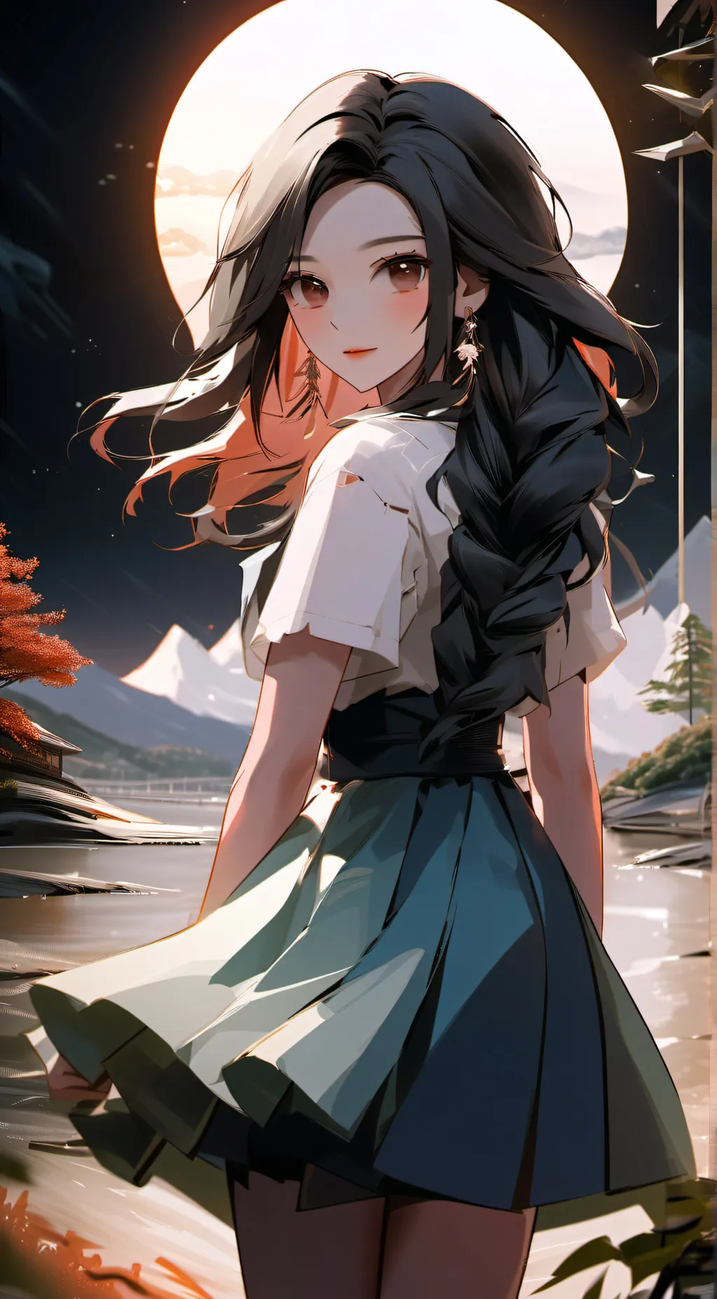 ai character: Lavender background