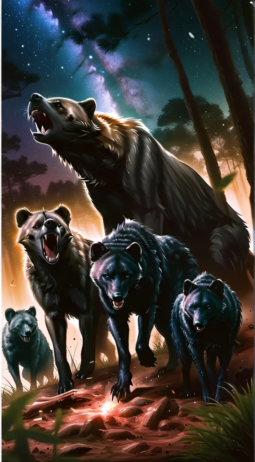 ai character: hyenas  background