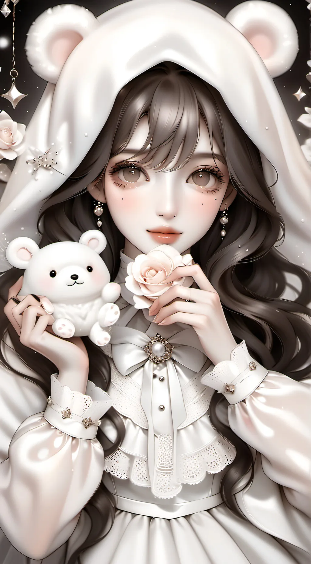 ai character: pink background