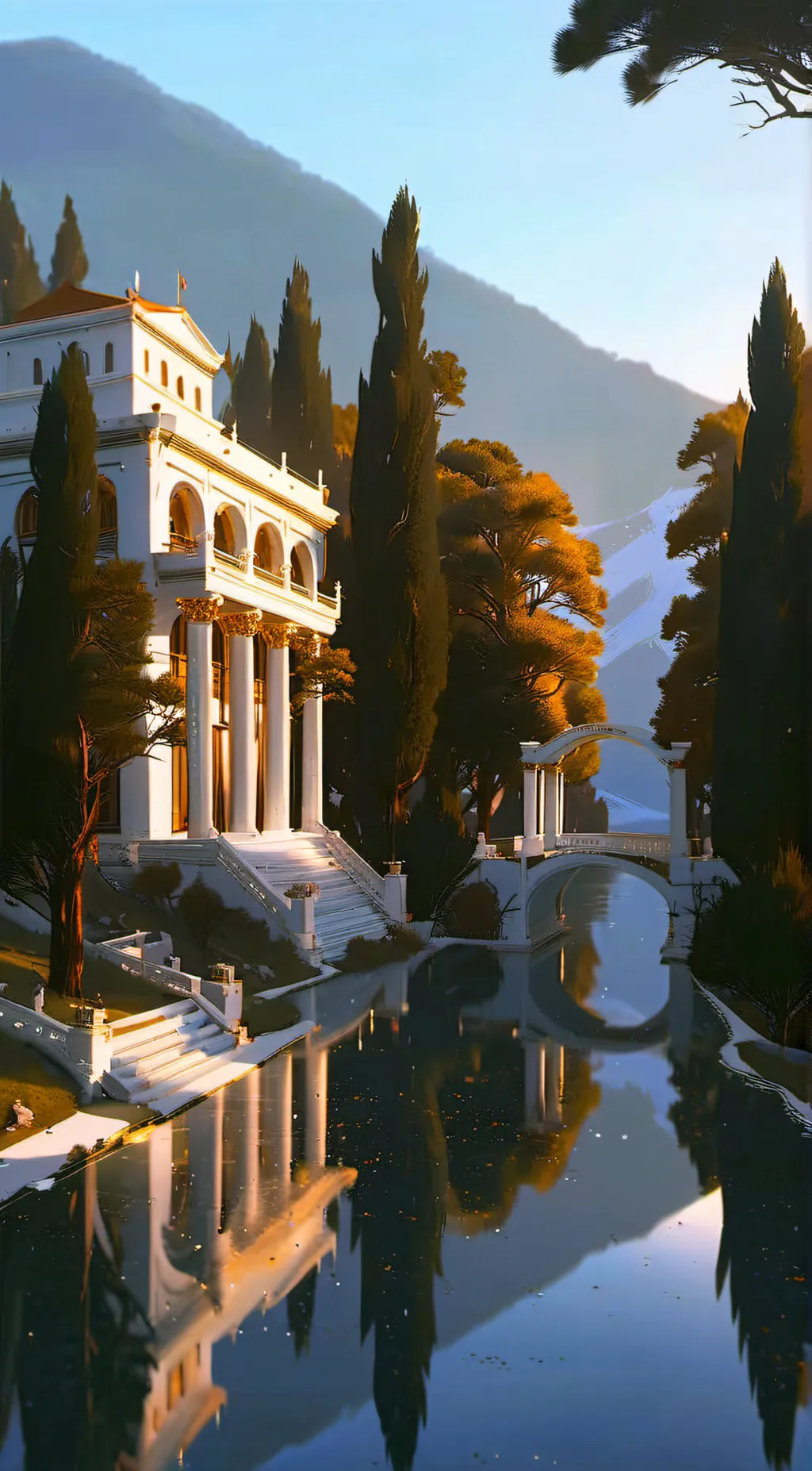 ai character: Mount Olympus background