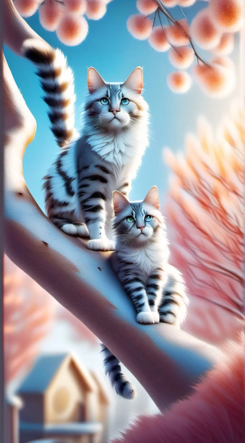 ai character: cherry and blossom background