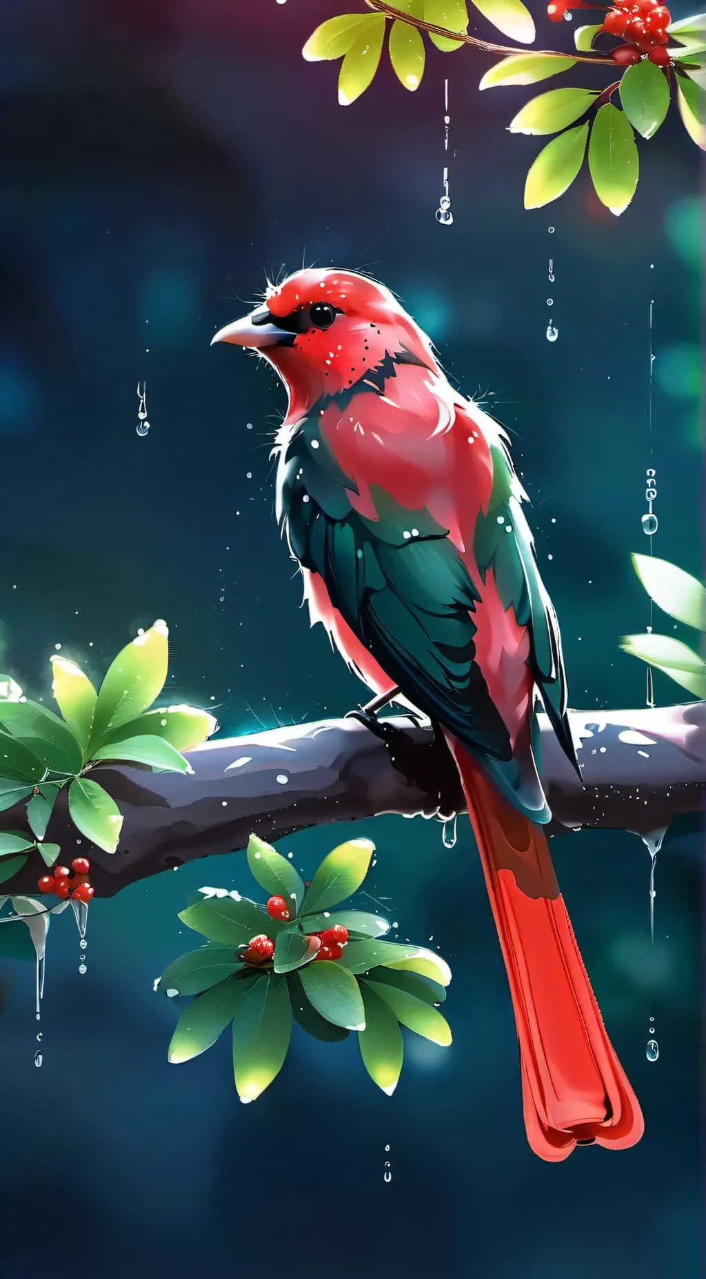 ai character: Rain background