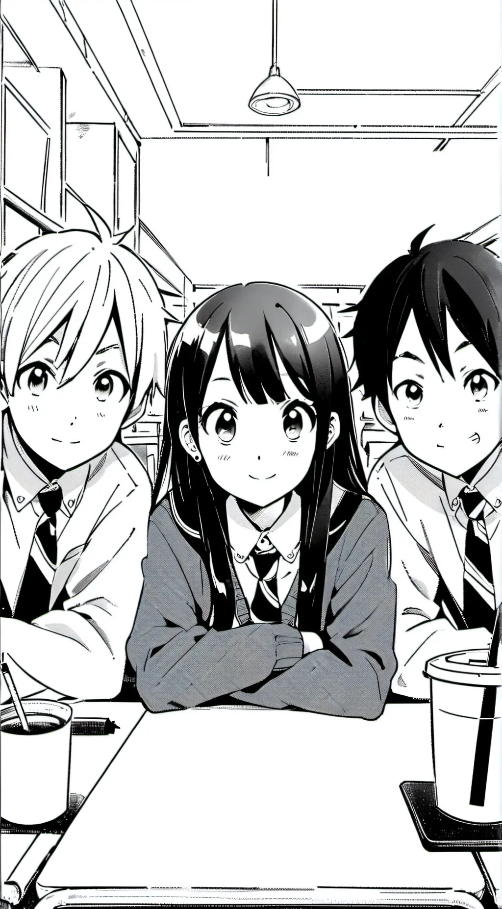 ai character: Anna Matt and Tim background