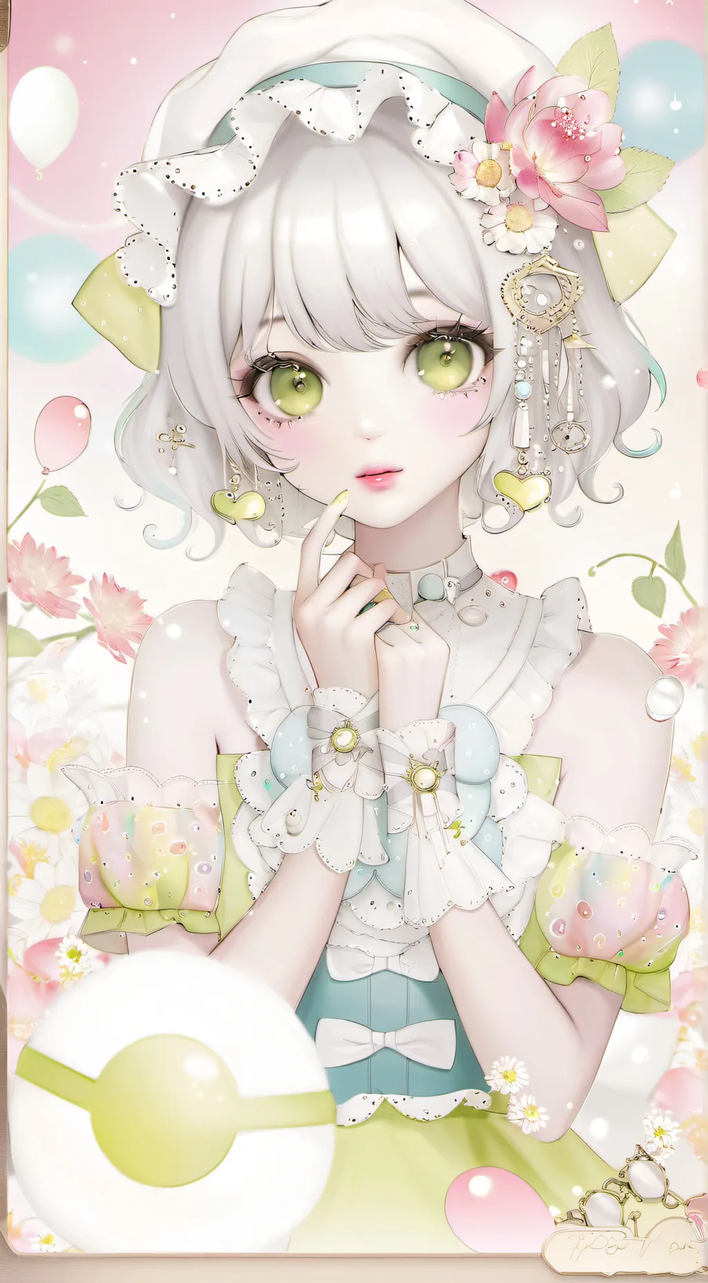 ai character: Hello Kitty background