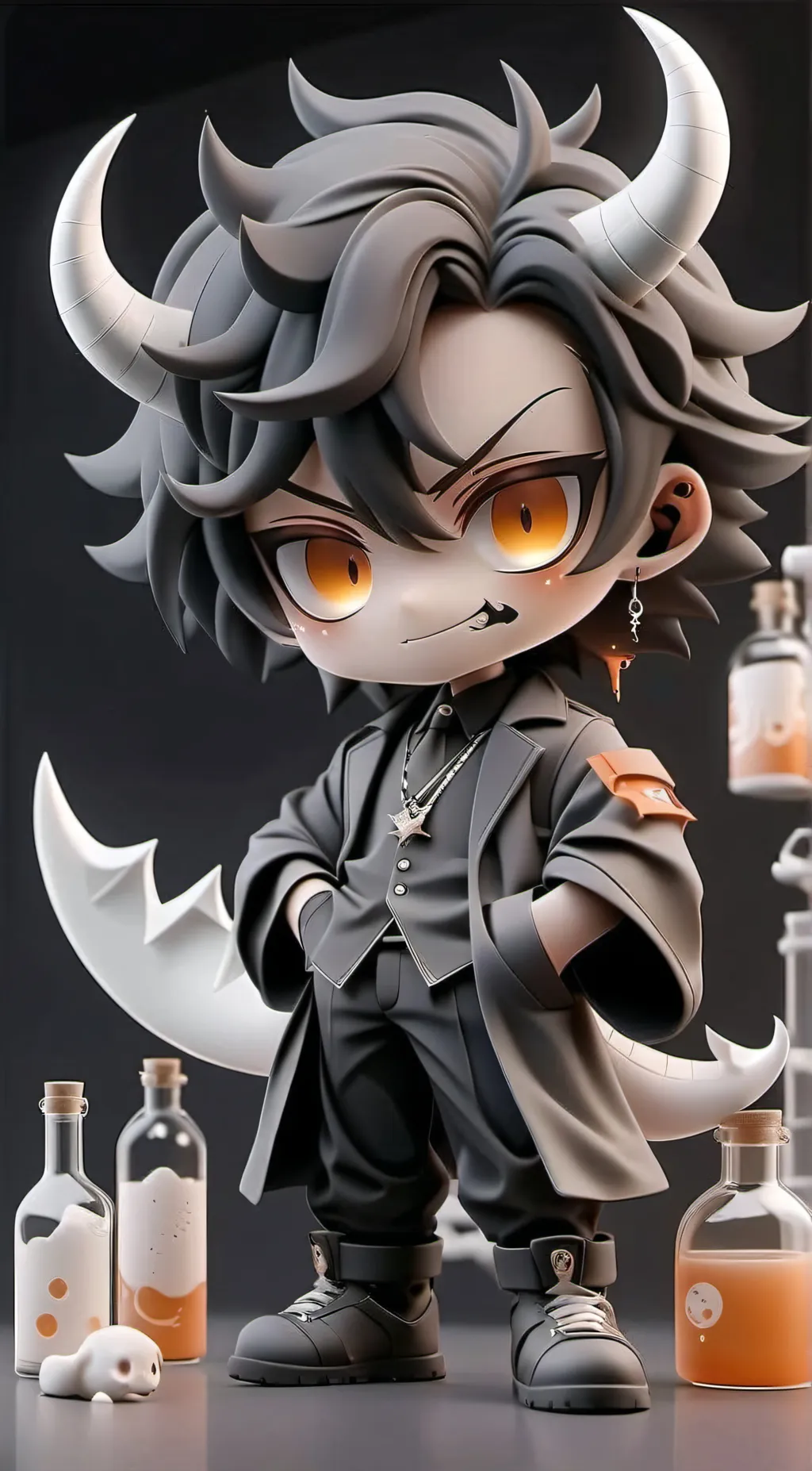 ai character: Silver  background