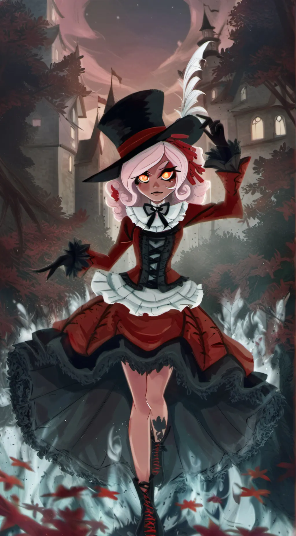 ai character: Velvette (Hazbin) background