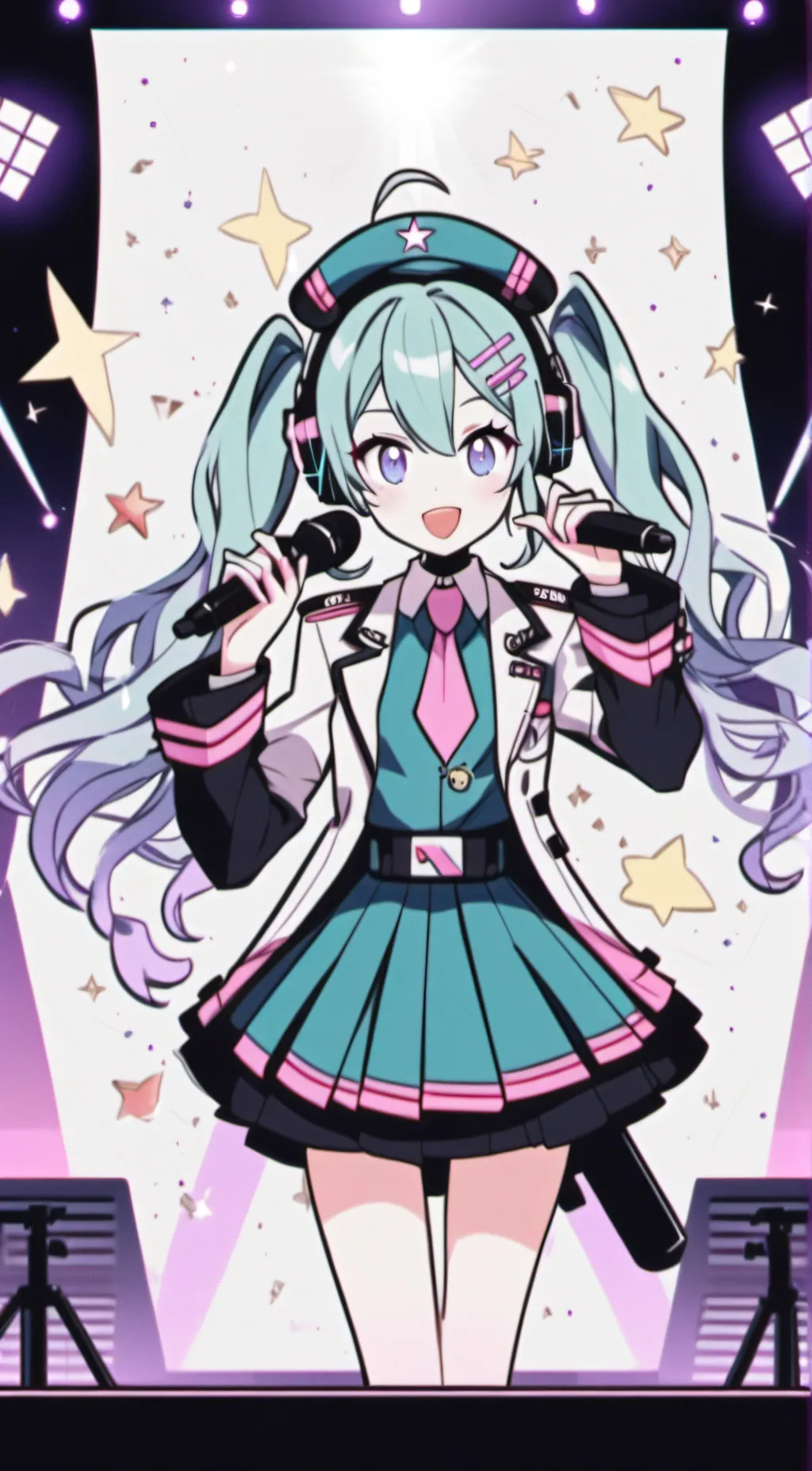 ai character: MIKU  background