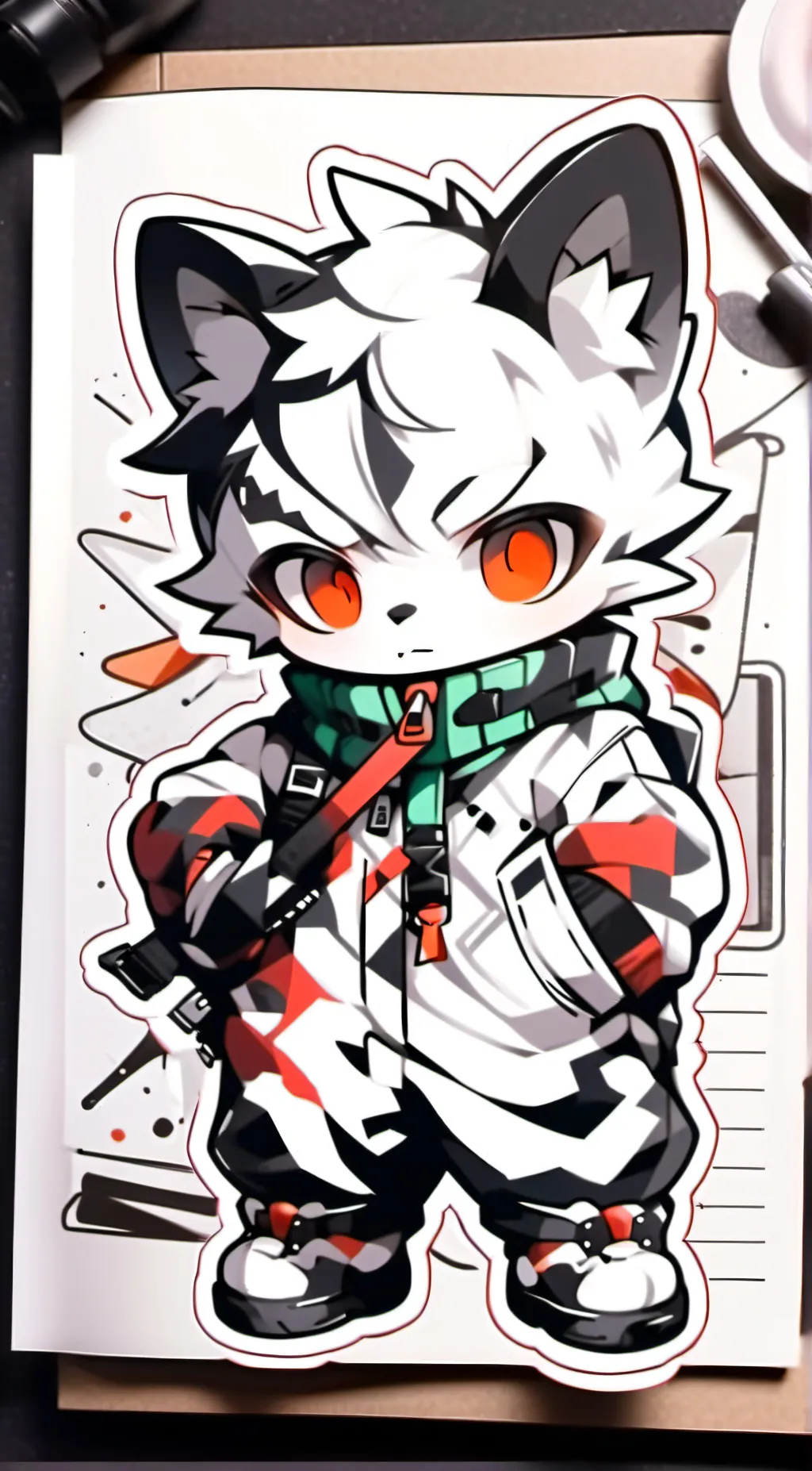 ai character: Baby furry background