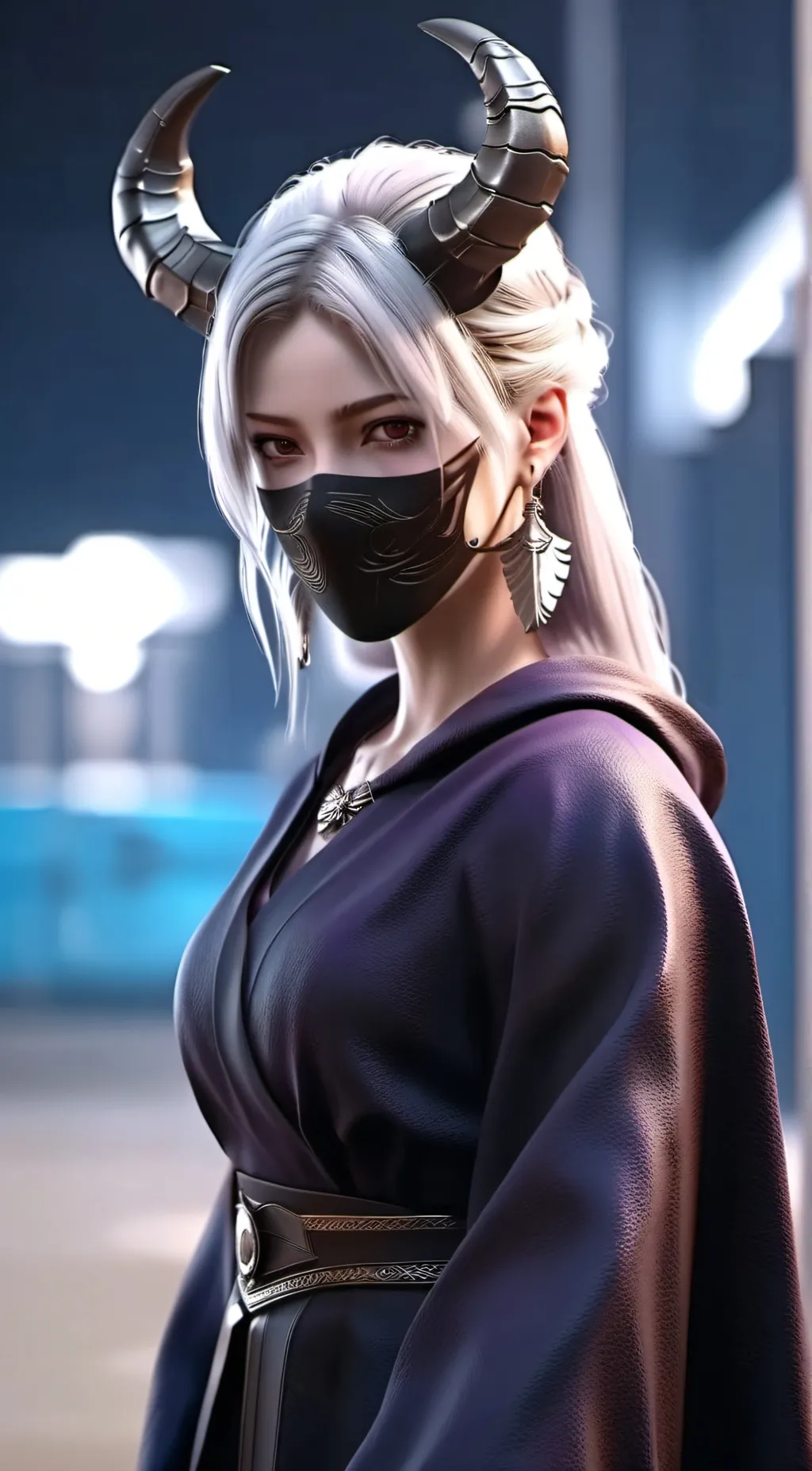 ai character: The masked lady background