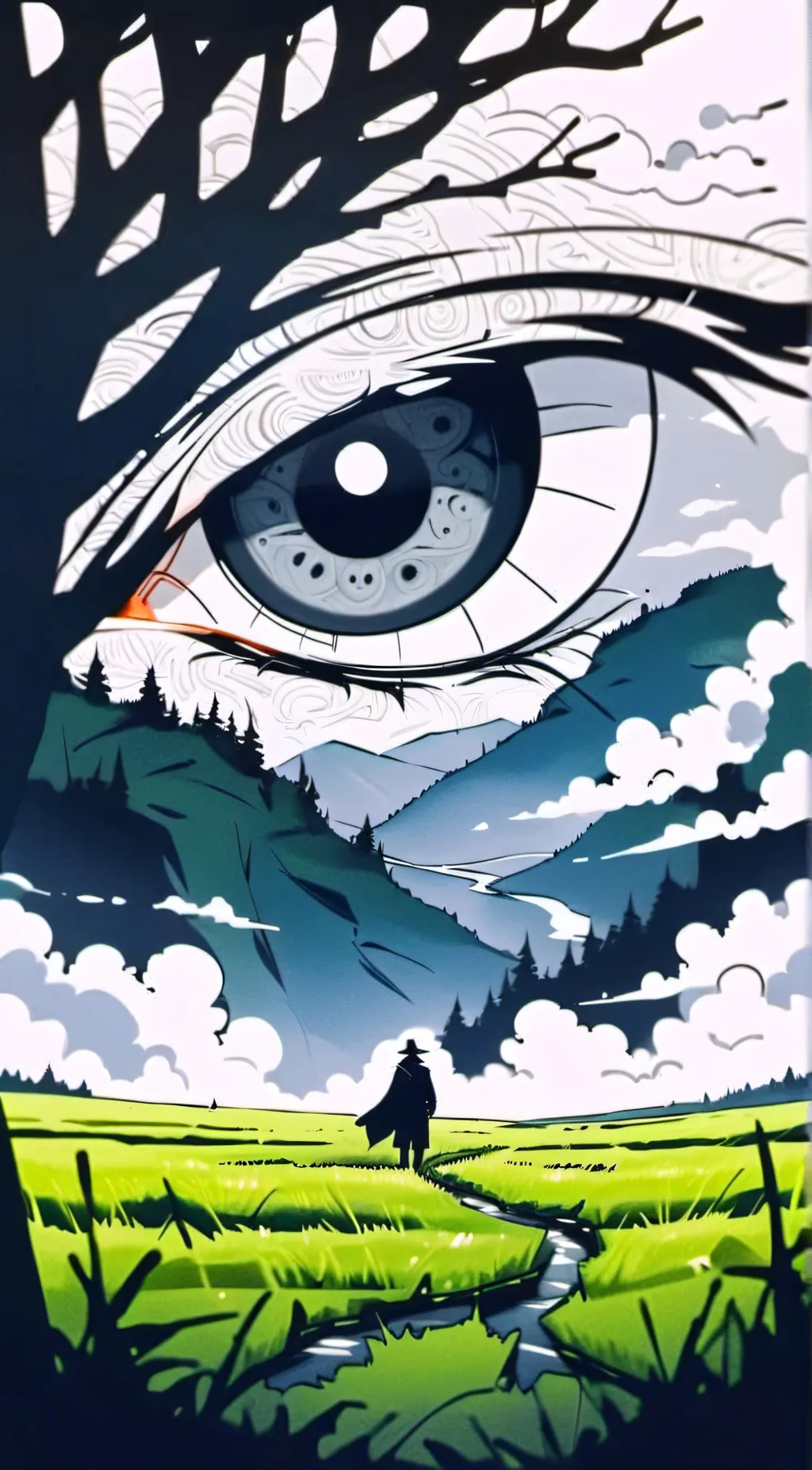 ai character: Just an Eye background