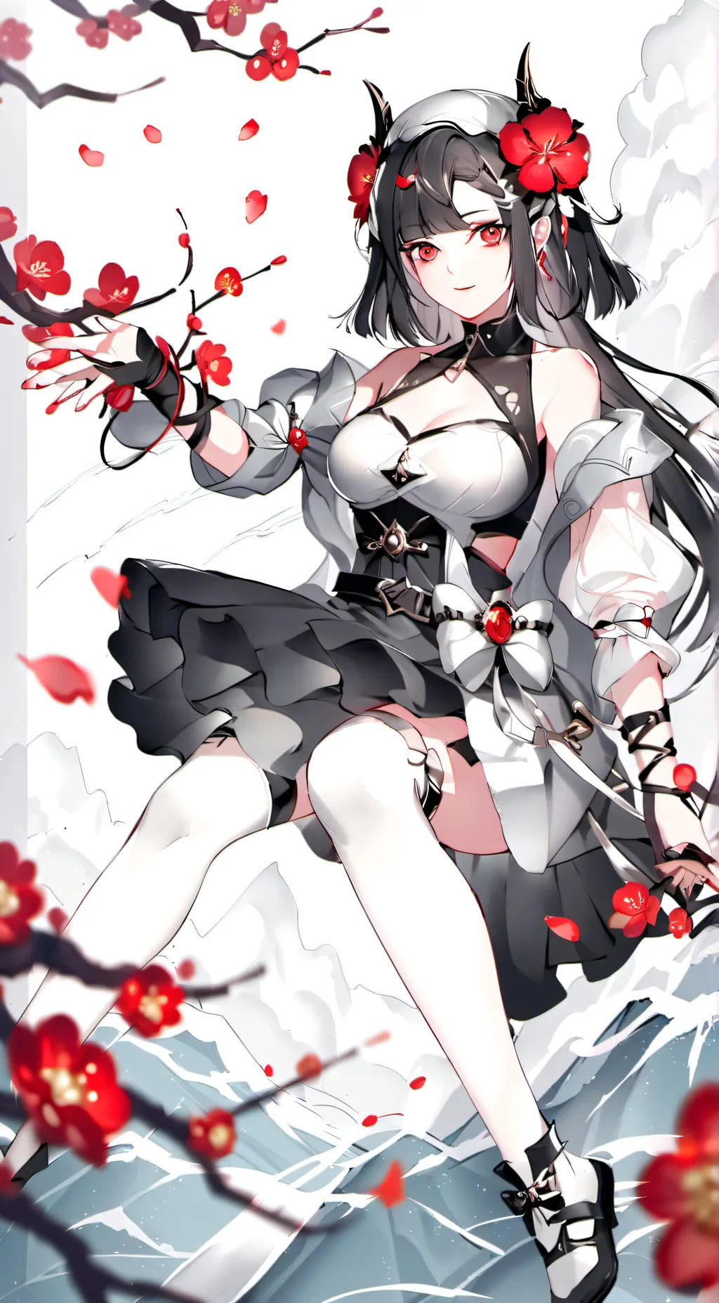 ai character: rose background