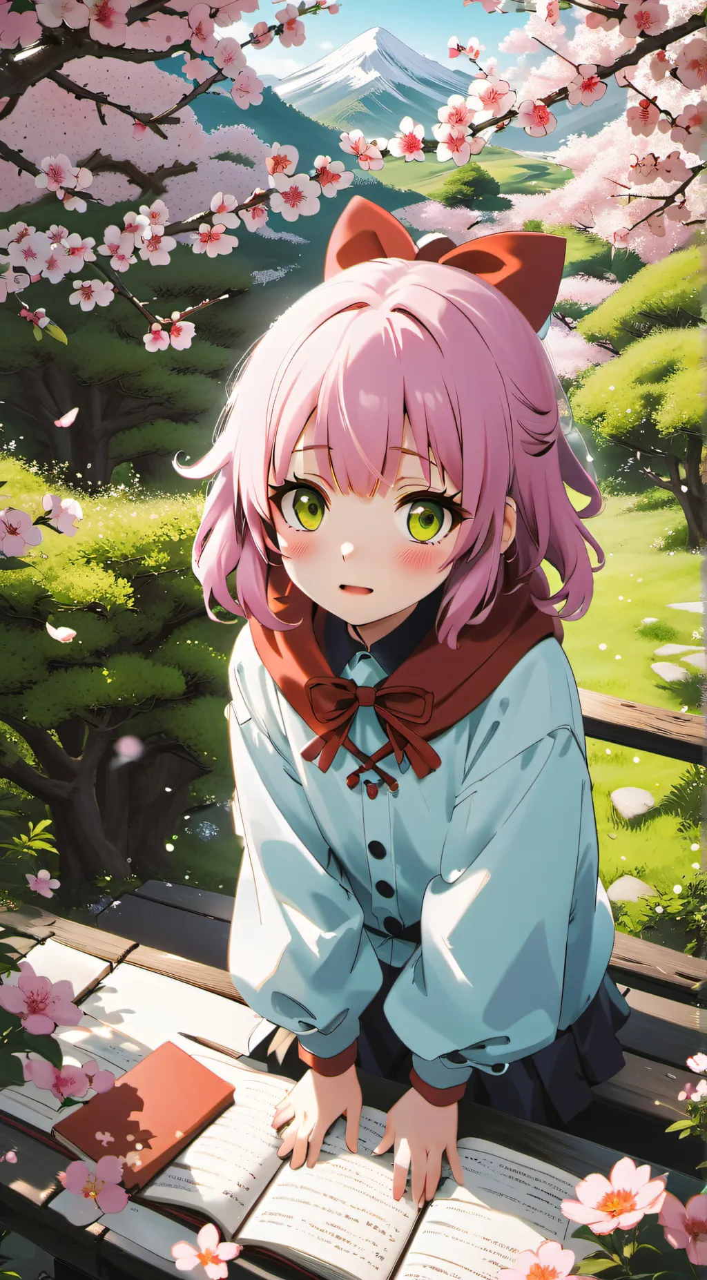 ai character: Cherry background