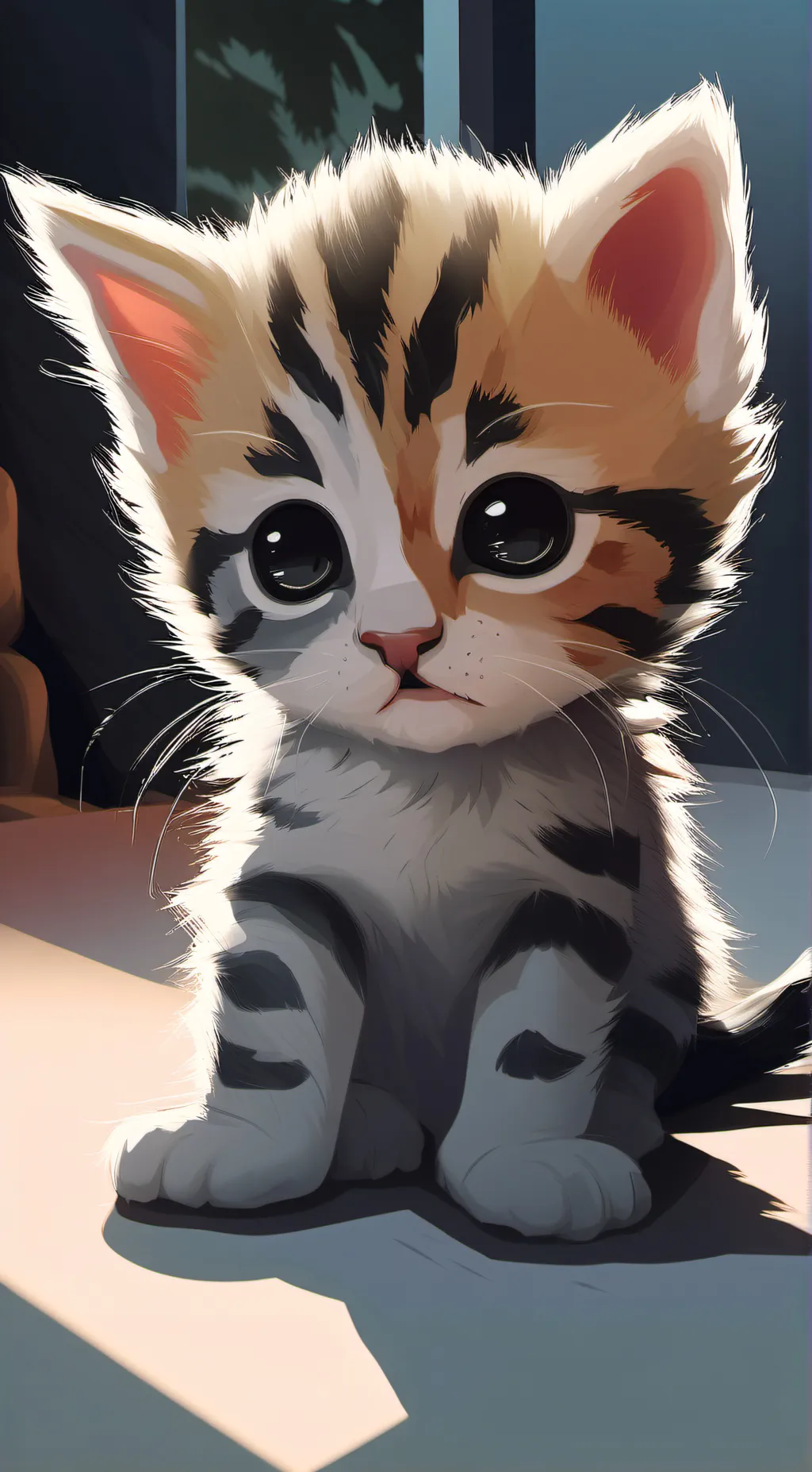 ai character: Newborn cat background