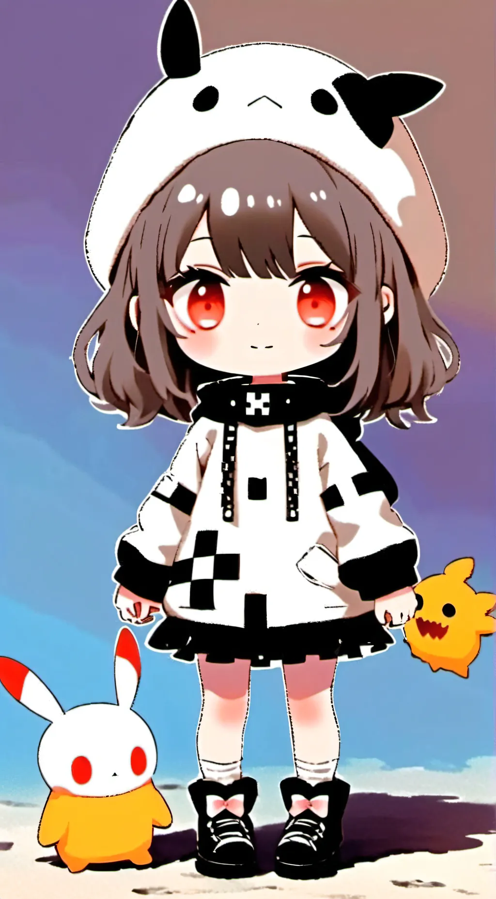 ai character: mimikyu  background