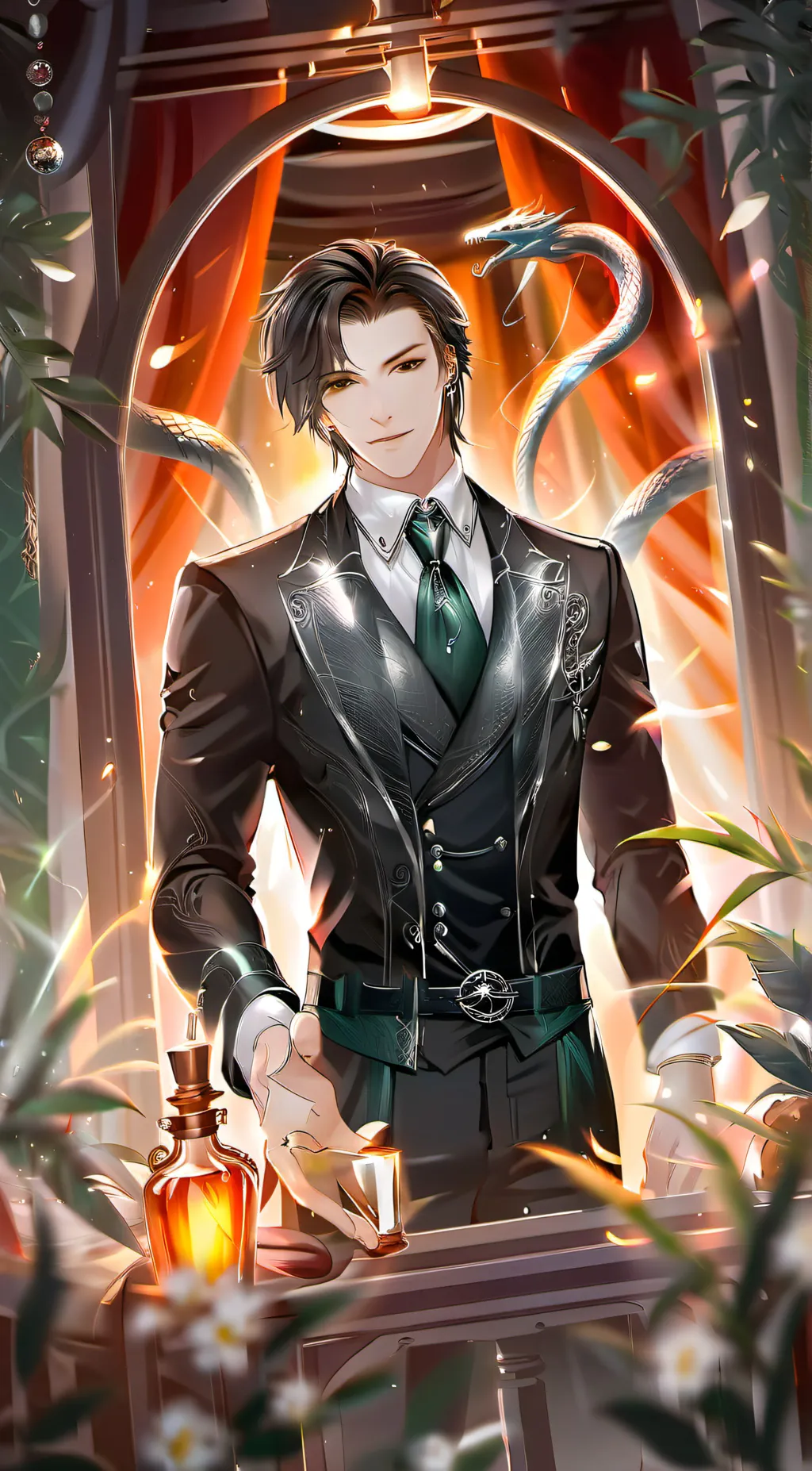 ai character: Mattheo riddle background