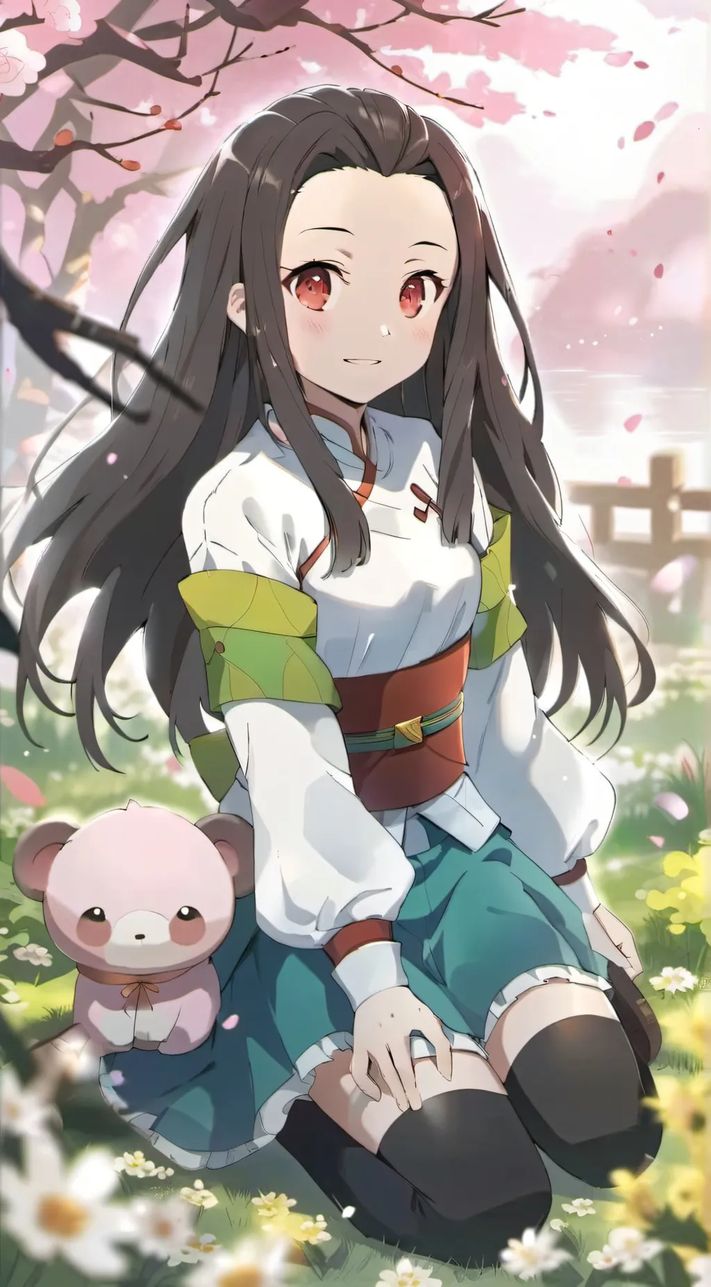 ai character: Nezuko Kamado background