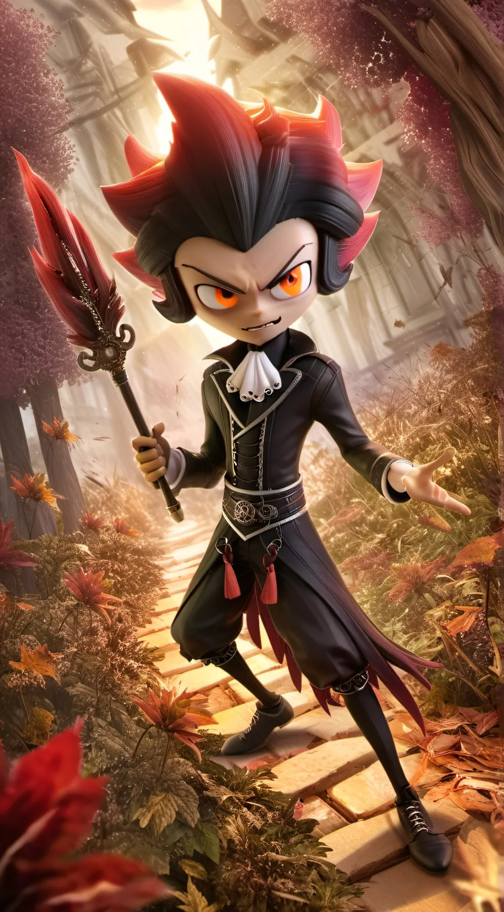 ai character: Shut off the hedge background