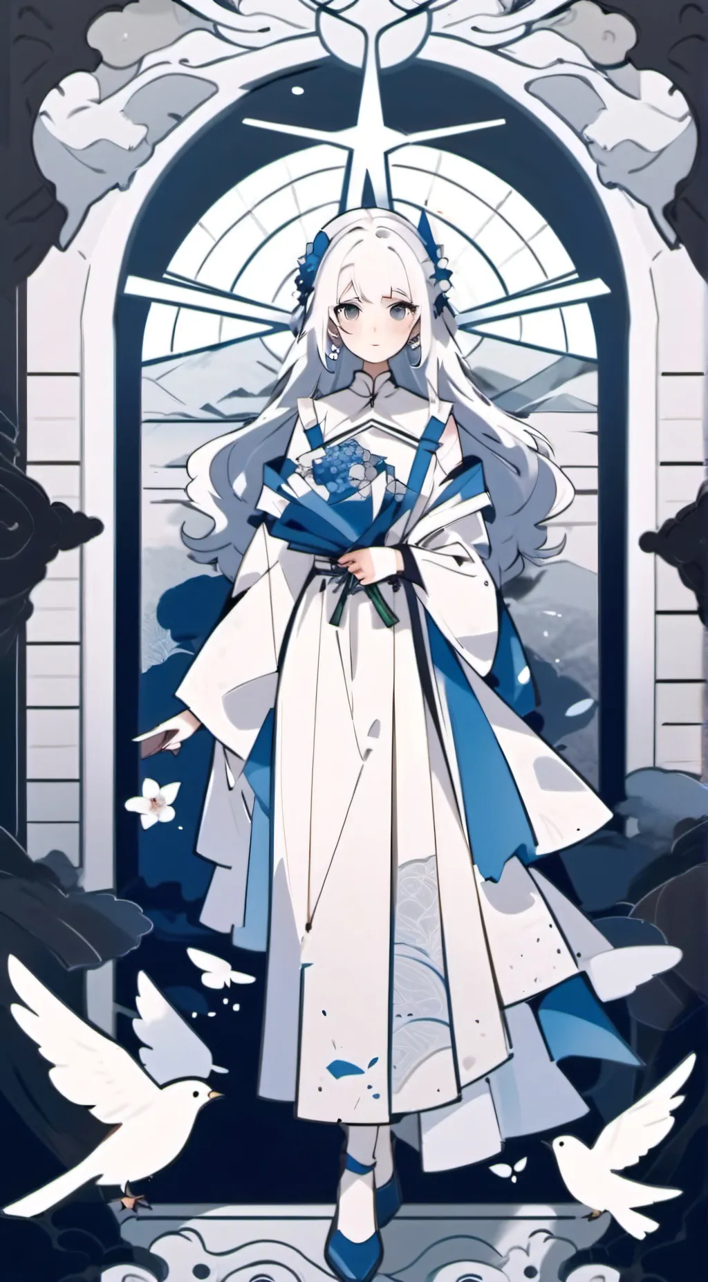 ai character: girl background