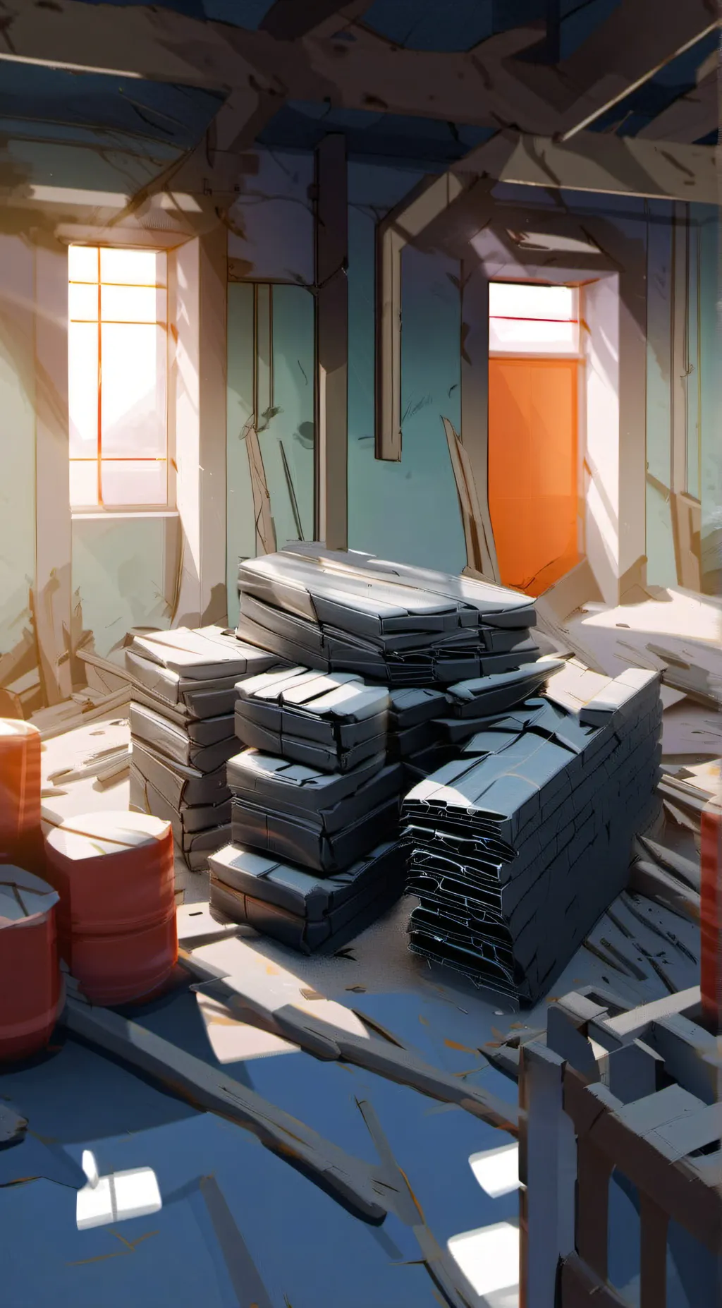 ai character: GALVANIZED STEEL background