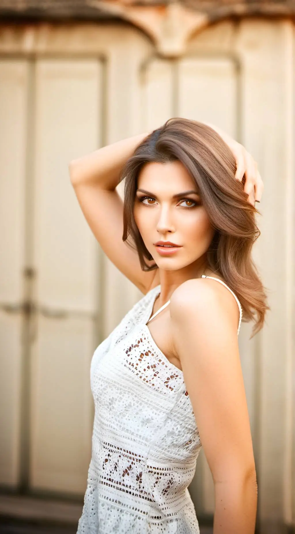 ai character: sandy background