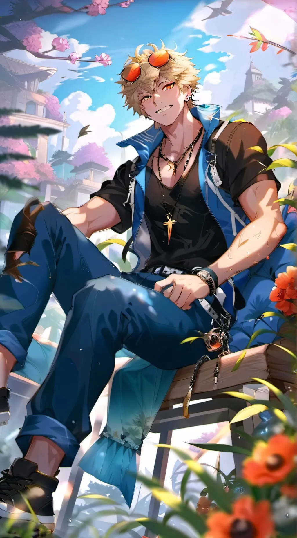 ai character: Bakugou  background