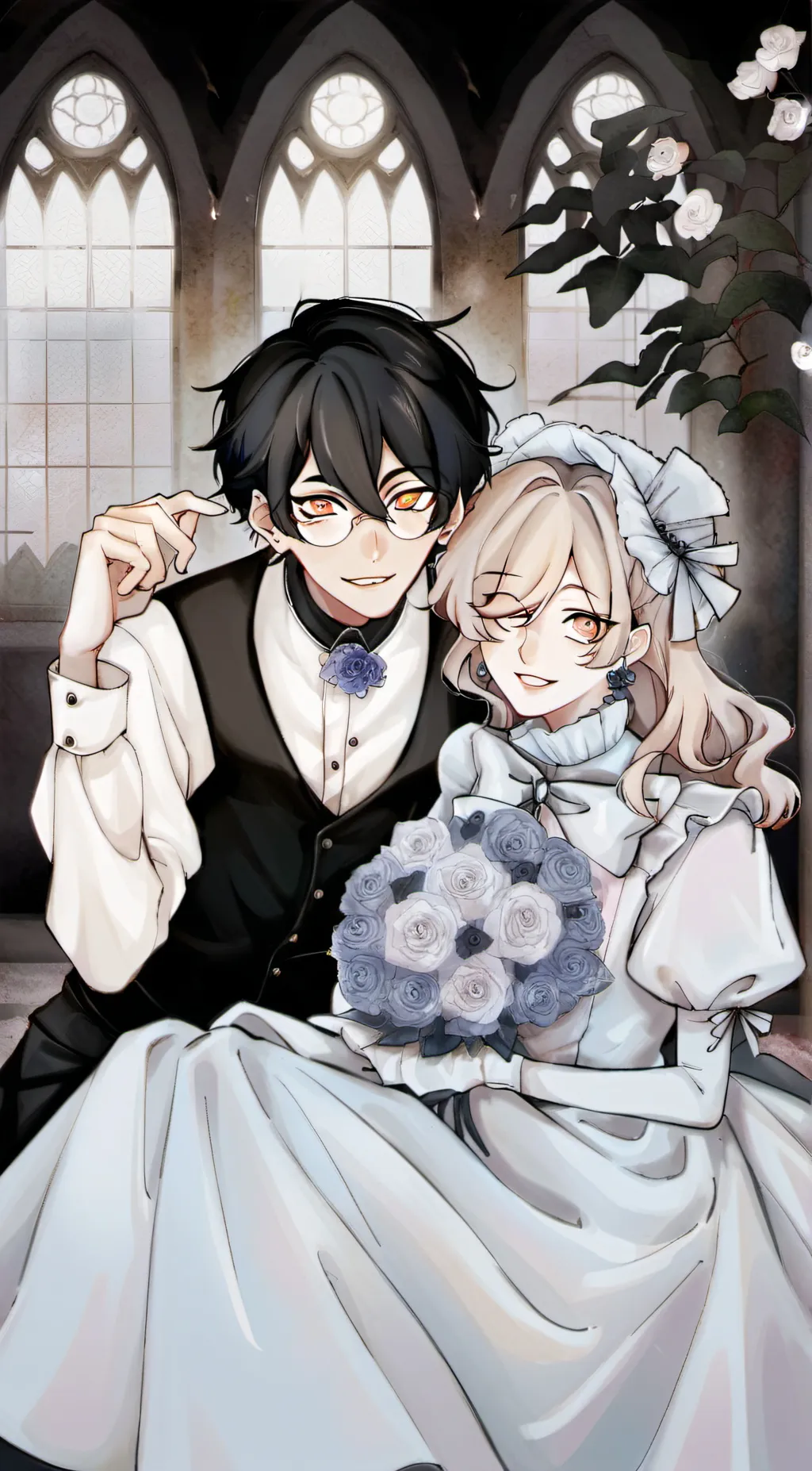 ai character: Ezra & Charlotte background