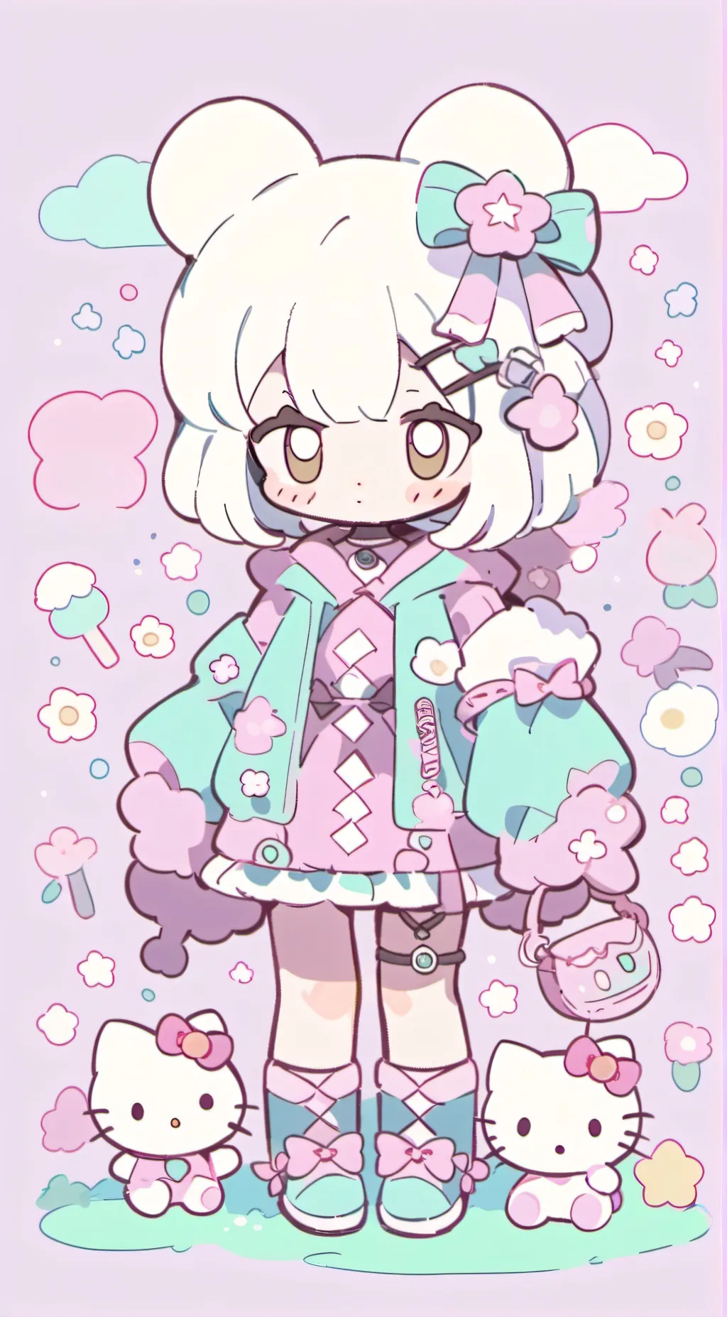 ai character: sanrio background