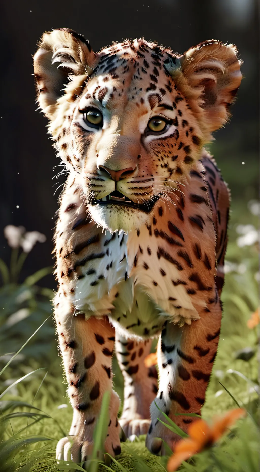 ai character: simba cub  background