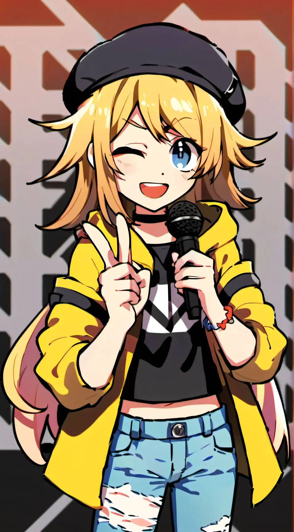 ai character: Momosuzu Nene fnf background