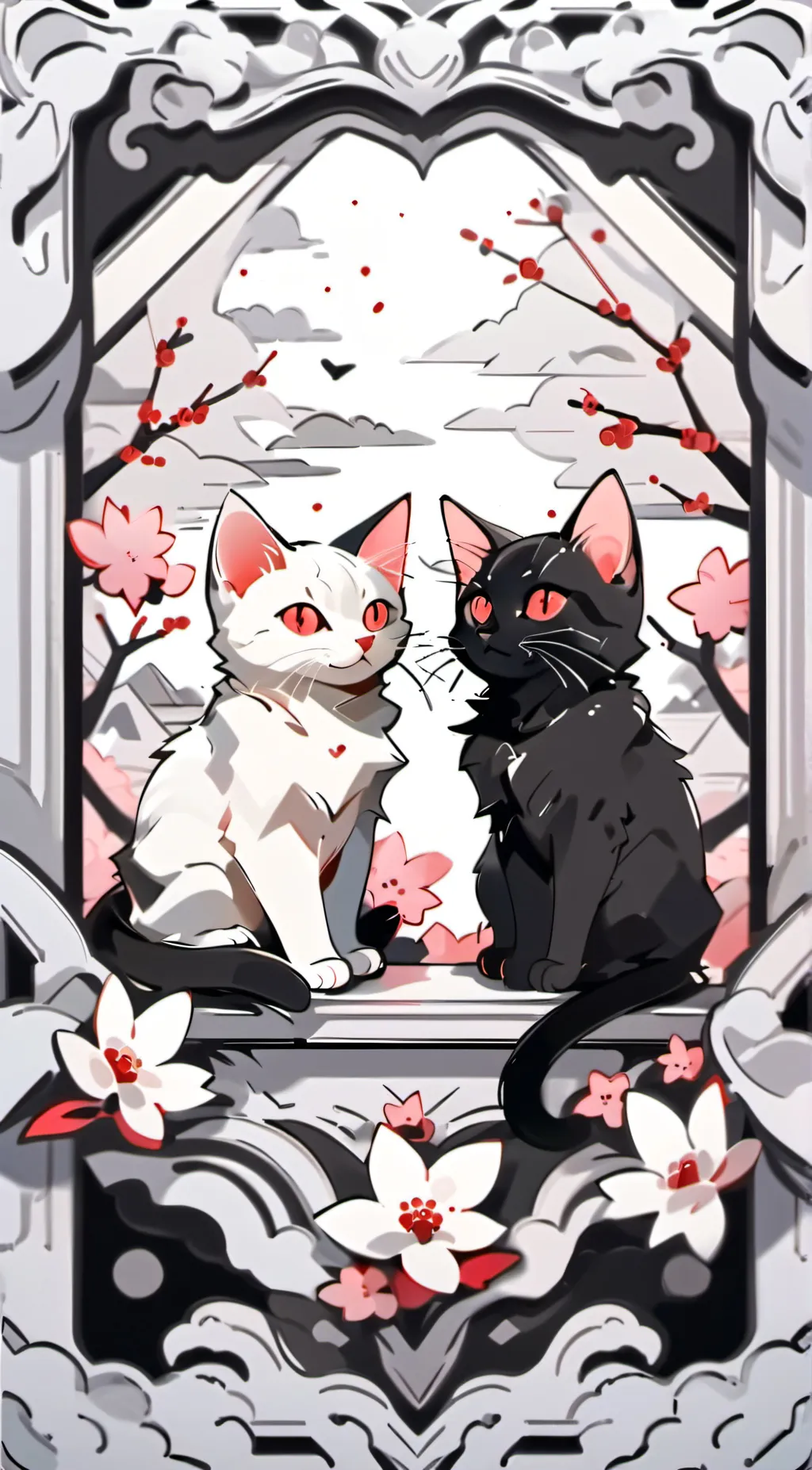 ai character: 5 kittens background