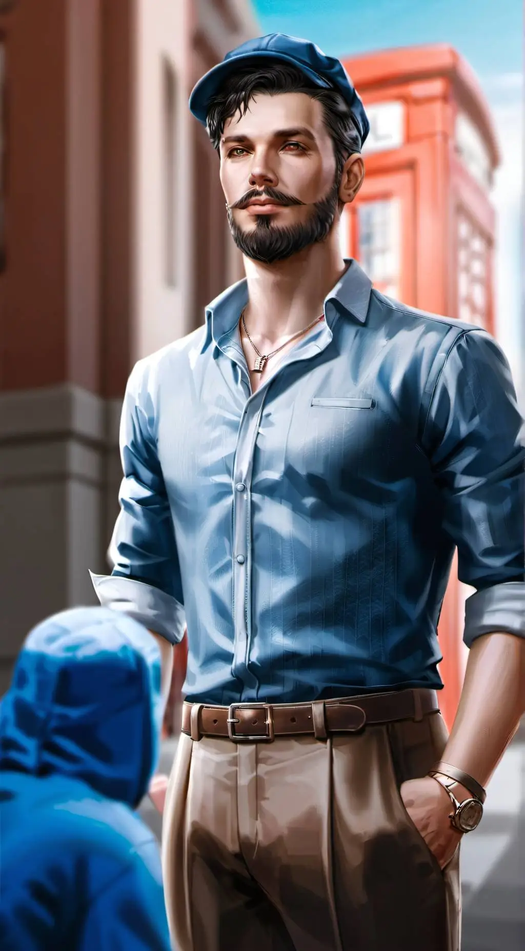 ai character: british man ☕ background