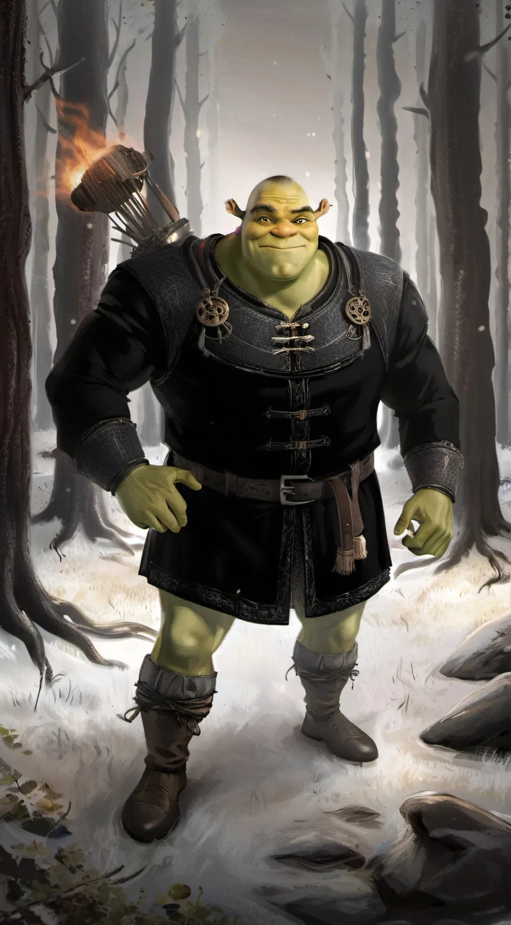 ai character: shrek background