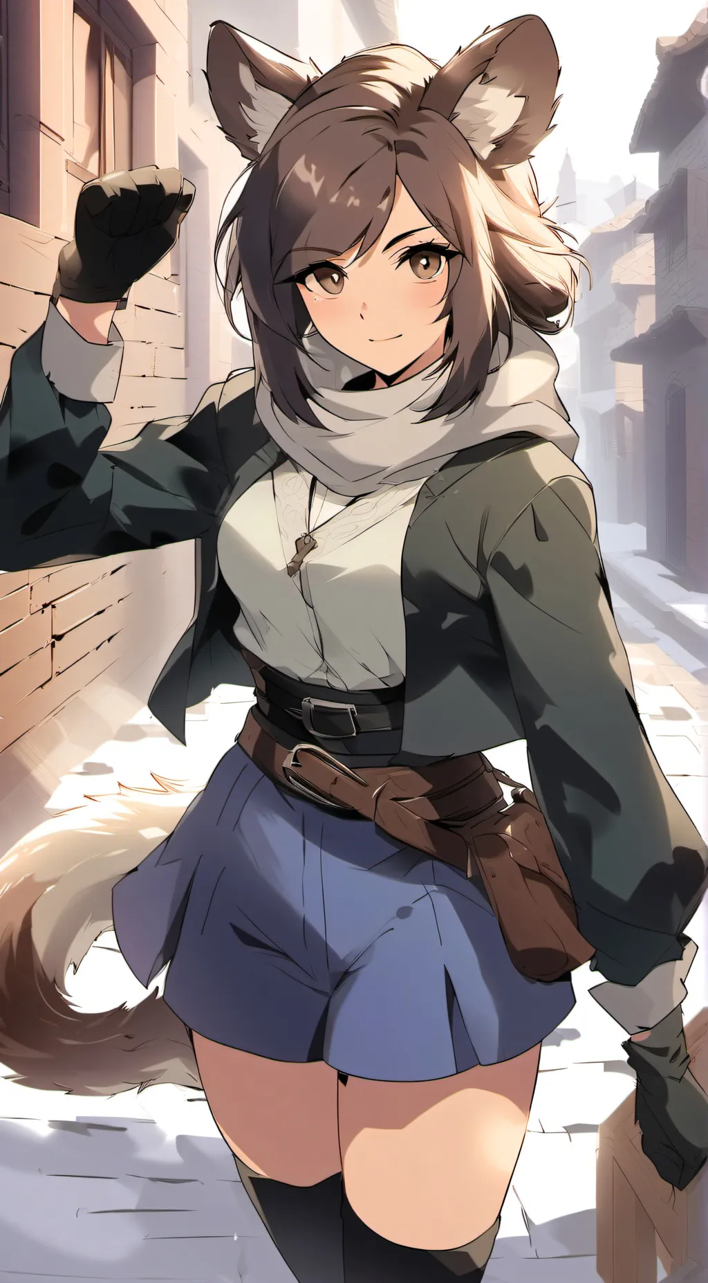 ai character: Autumn background