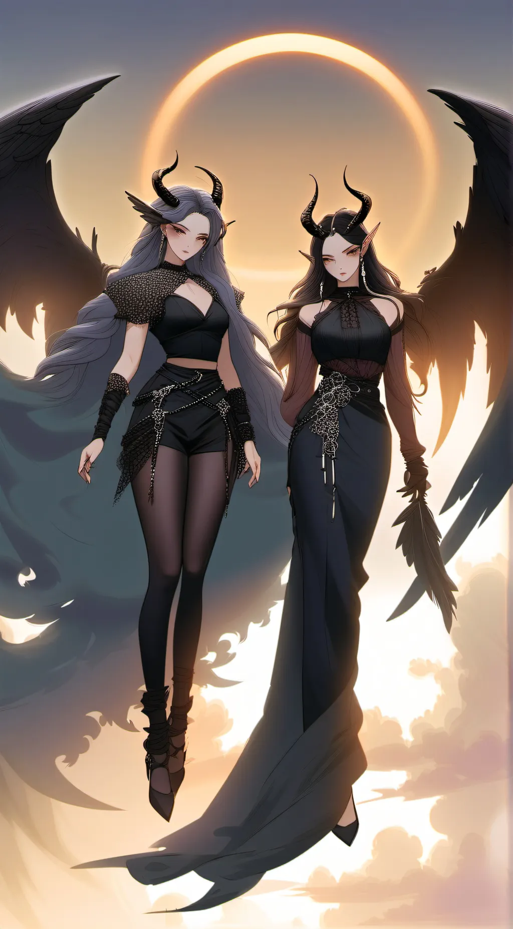 ai character: Freya and Kaida background
