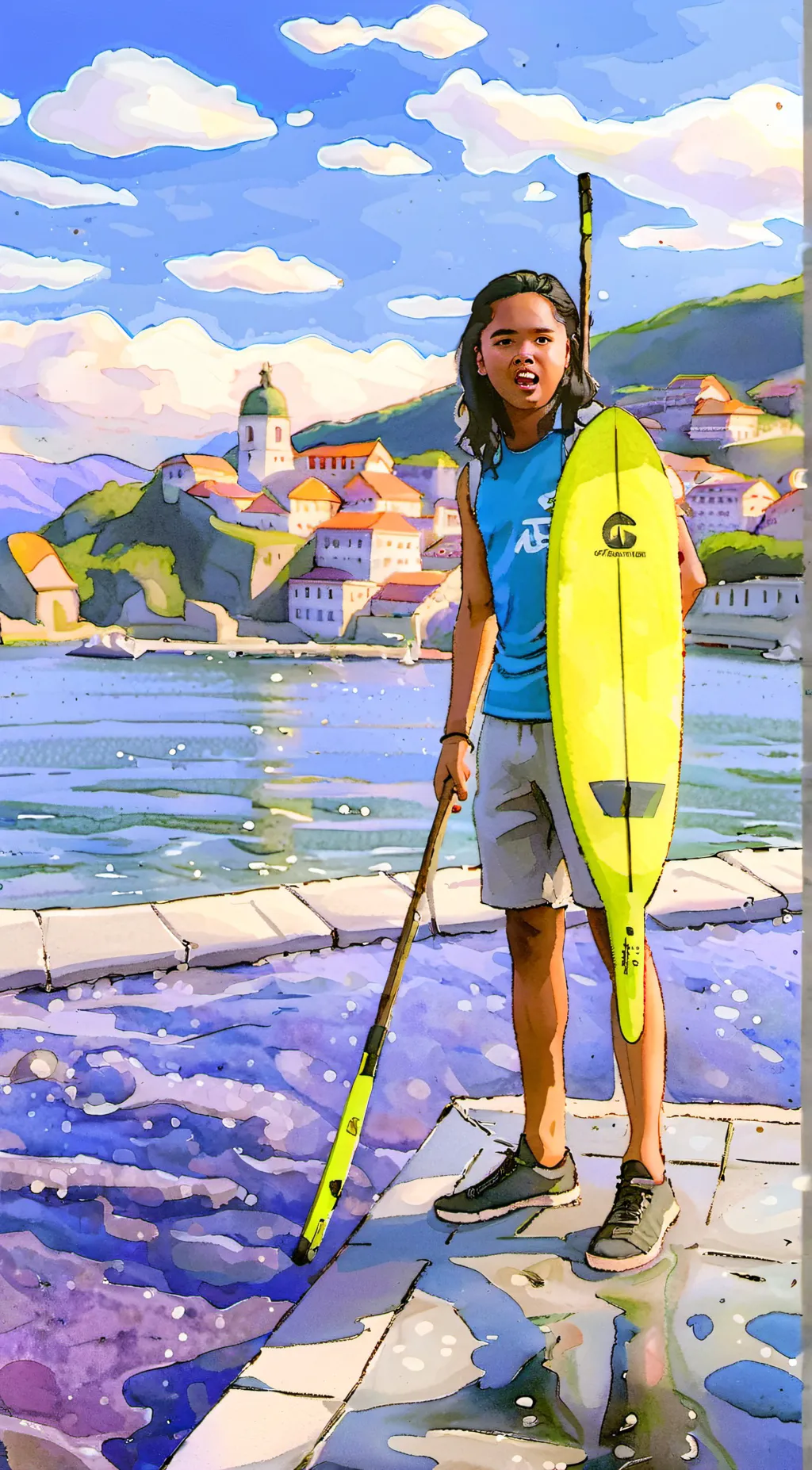 ai character: TADC swim background