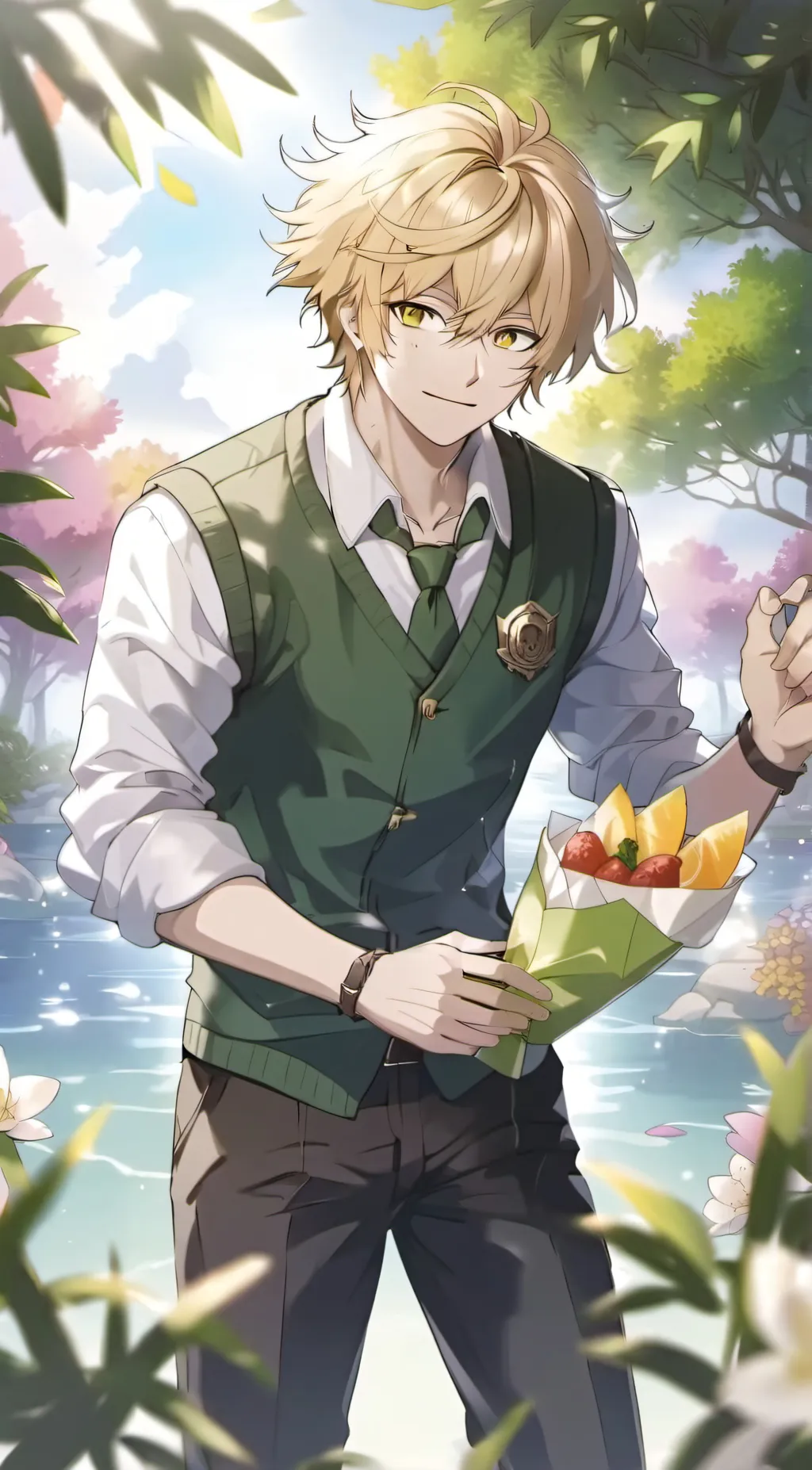 ai character: bakugo  background