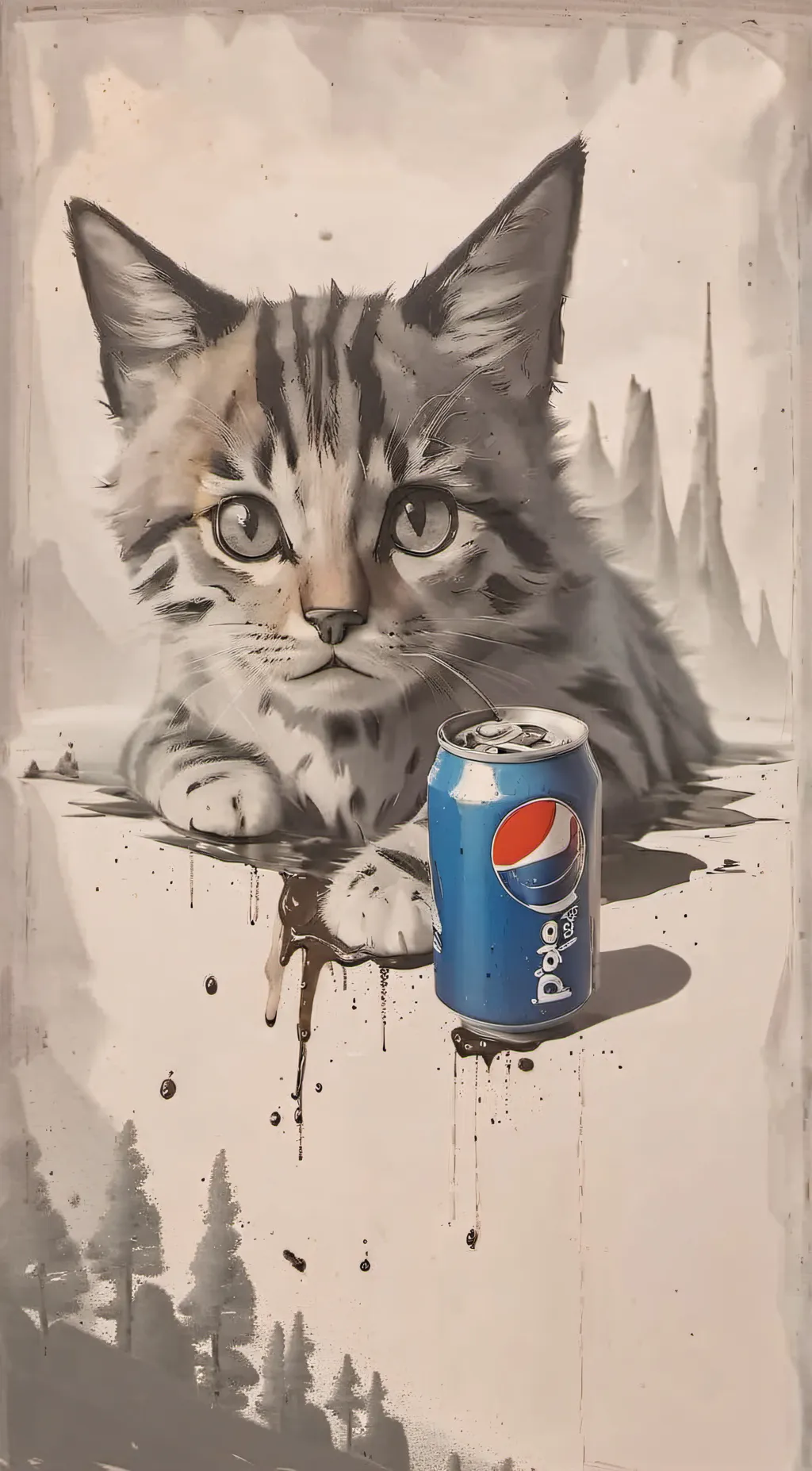 ai character: pepsi cat background