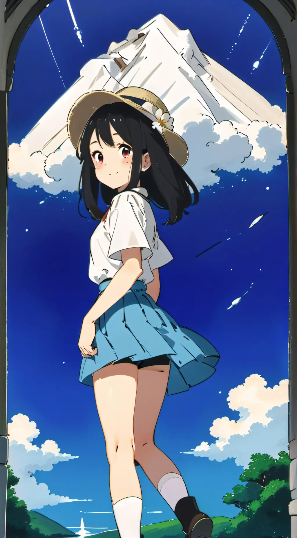 ai character: CUTE GIRL  background