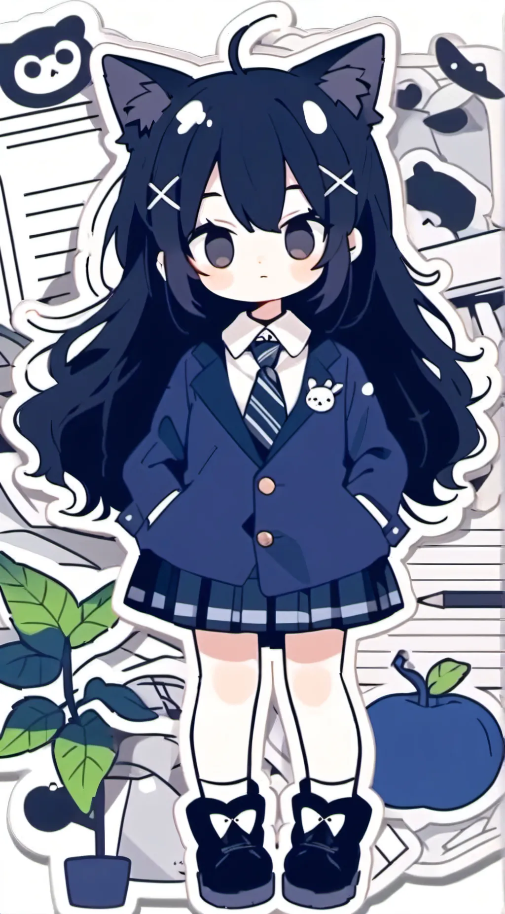 ai character: Student circle background