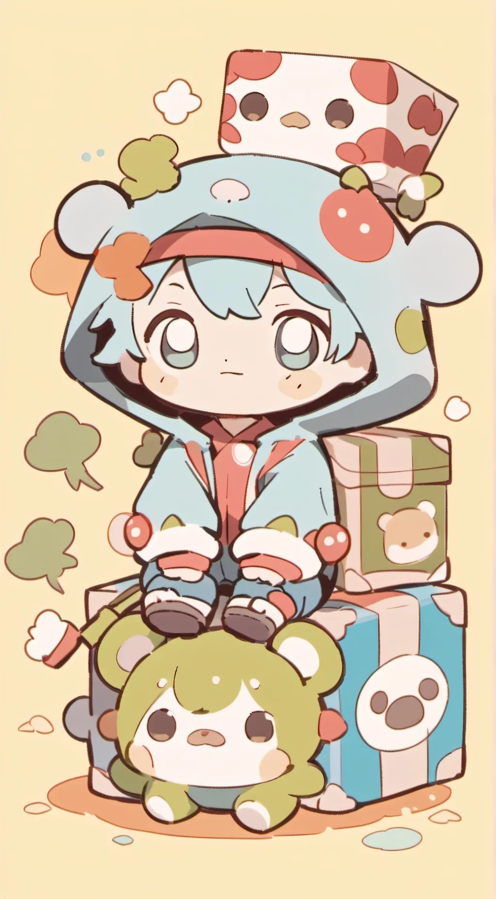 ai character: Box background