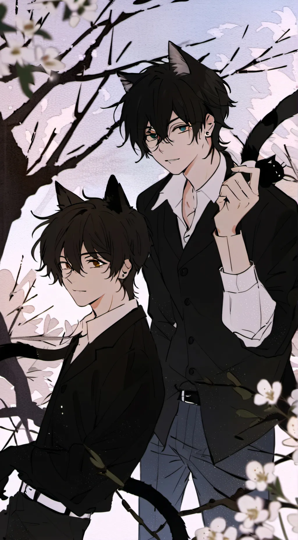 ai character: Micheal & Noah  background