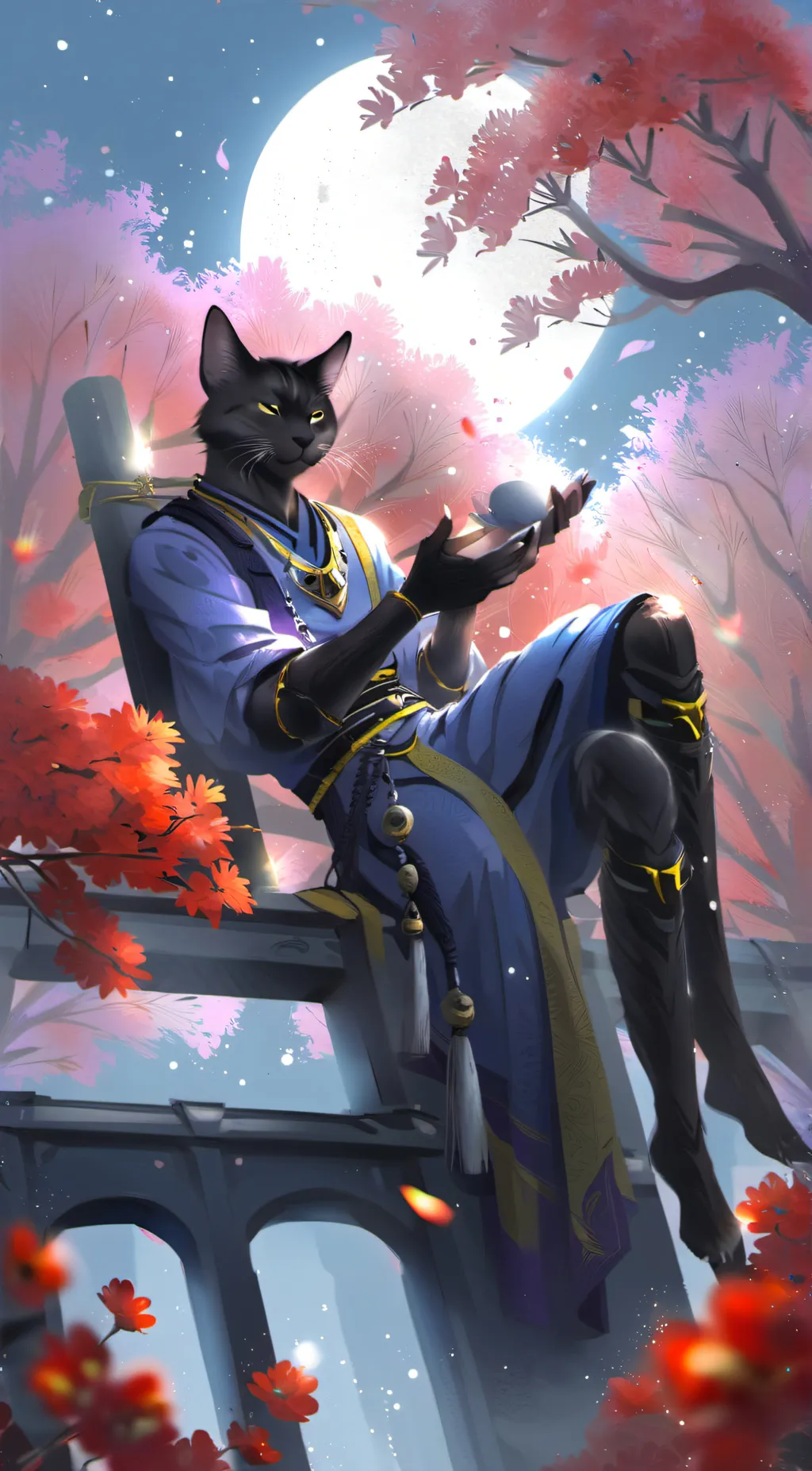 ai character: catnap background